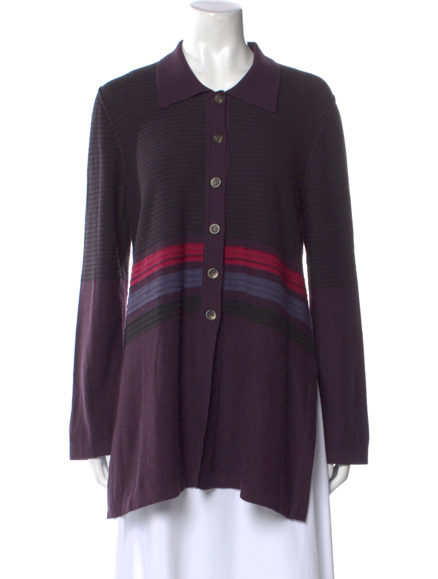Sonia Rykiel Wool Colorblock Pattern Sweater