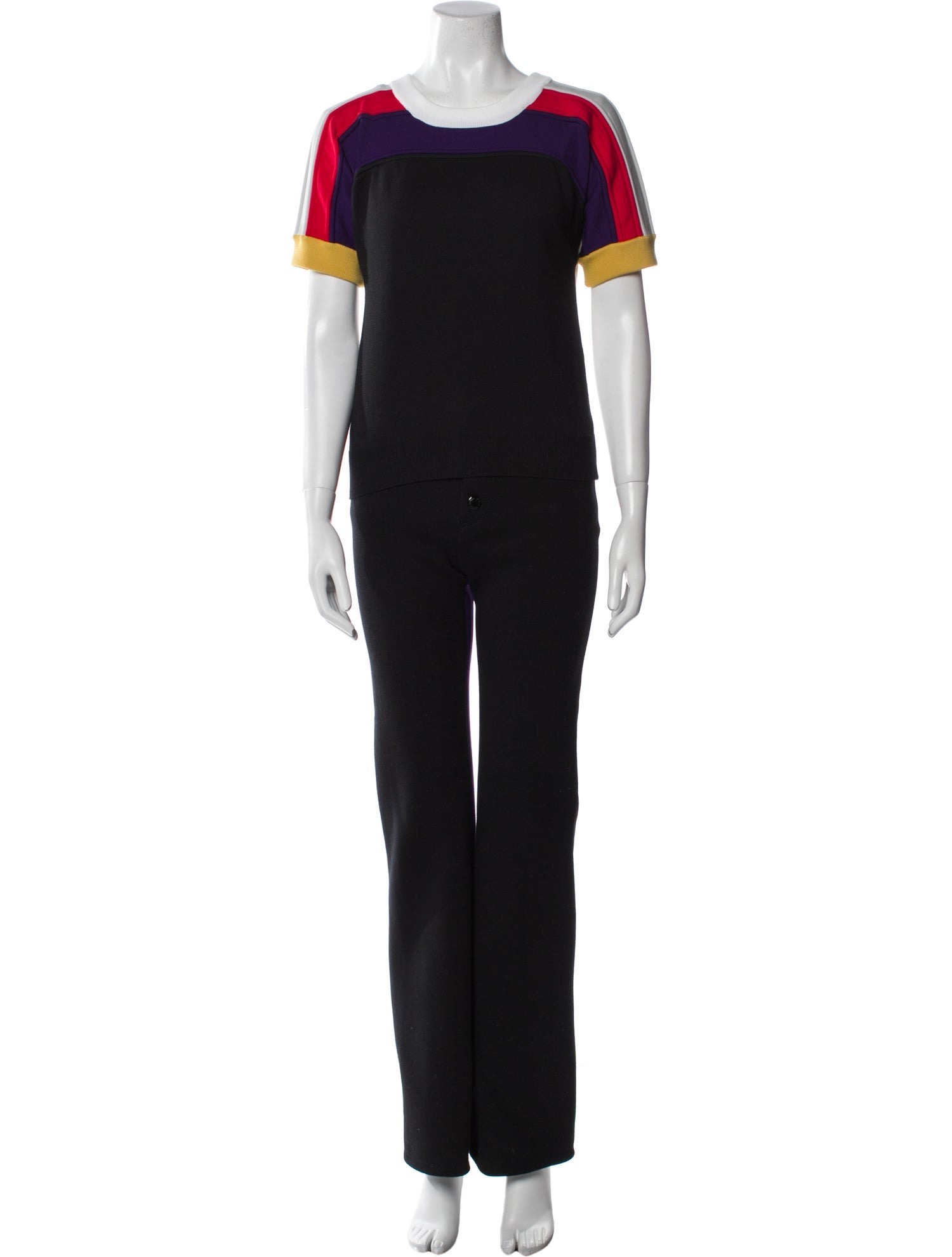 Sonia Rykiel Colorblock Pattern Pant Set