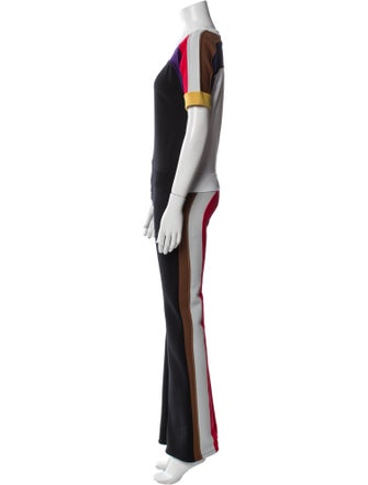 Sonia Rykiel Colorblock Pattern Pant Set