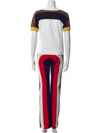 Sonia Rykiel Colorblock Pattern Pant Set