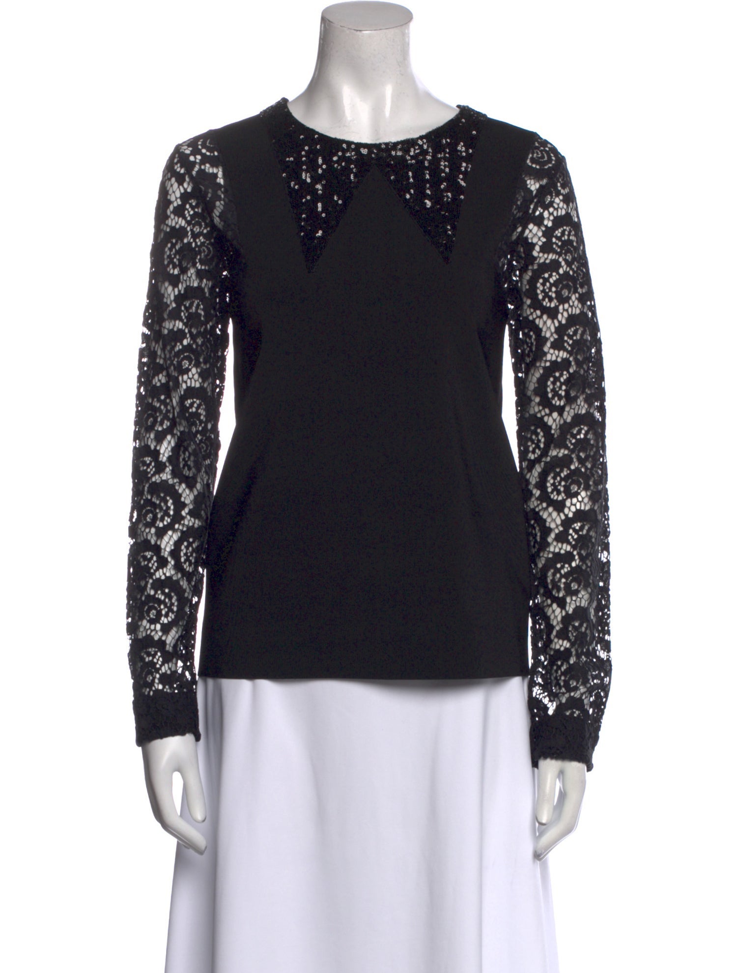 Sonia Rykiel Lace Pattern Crew Neck Top w/ Tags