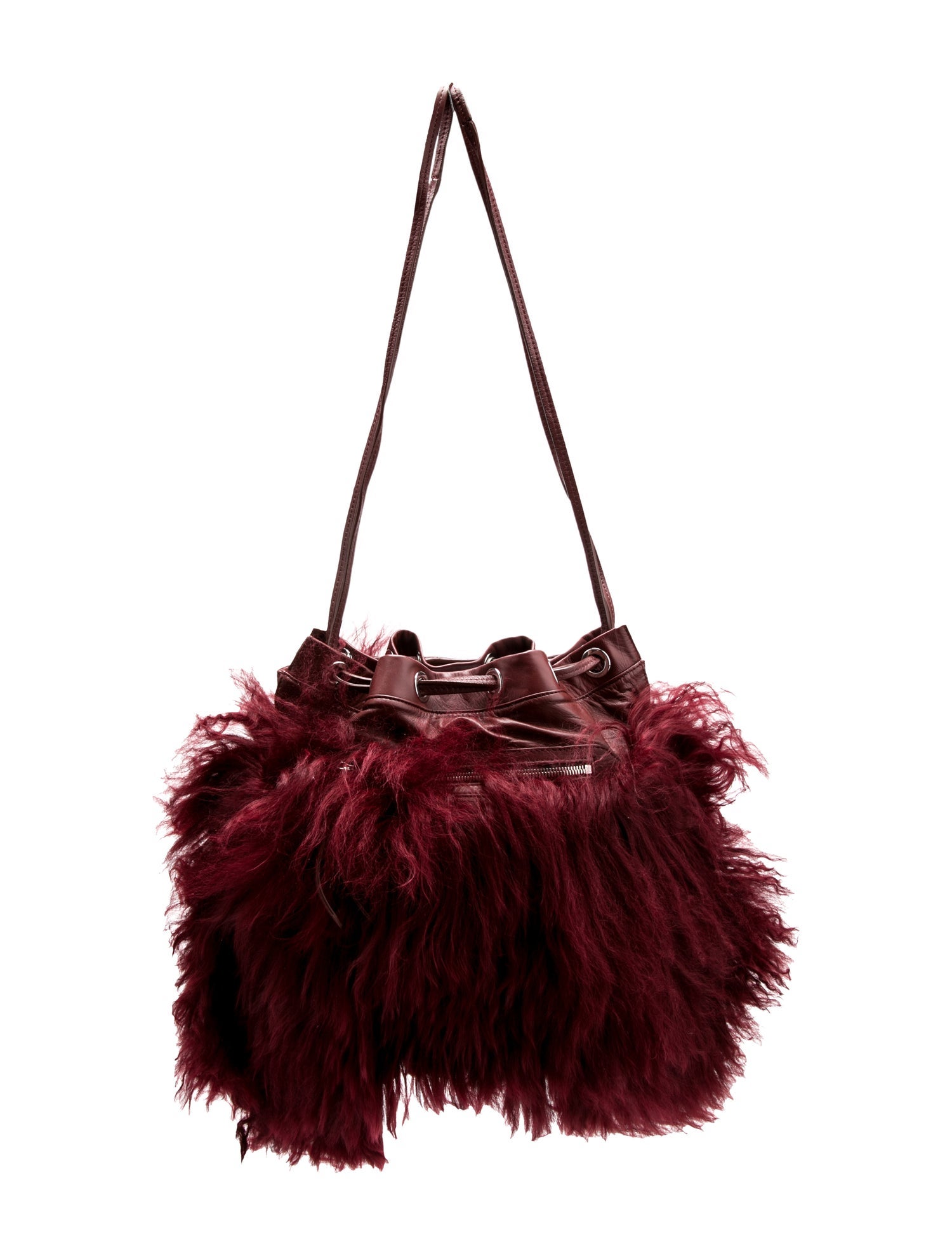 Sonia Rykiel Shearling Shoulder Bag