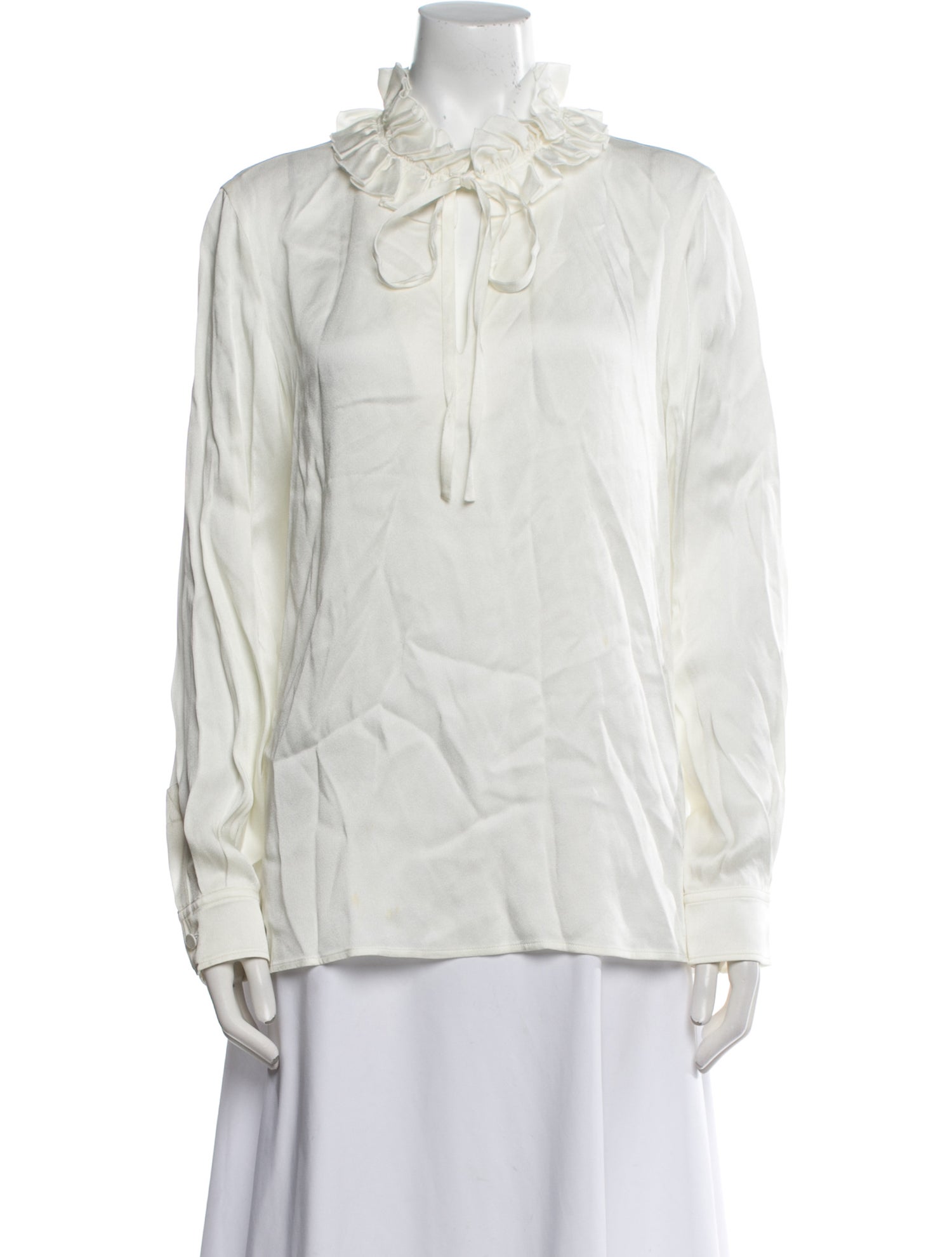 Sonia Rykiel Mock Neck Long Sleeve Blouse