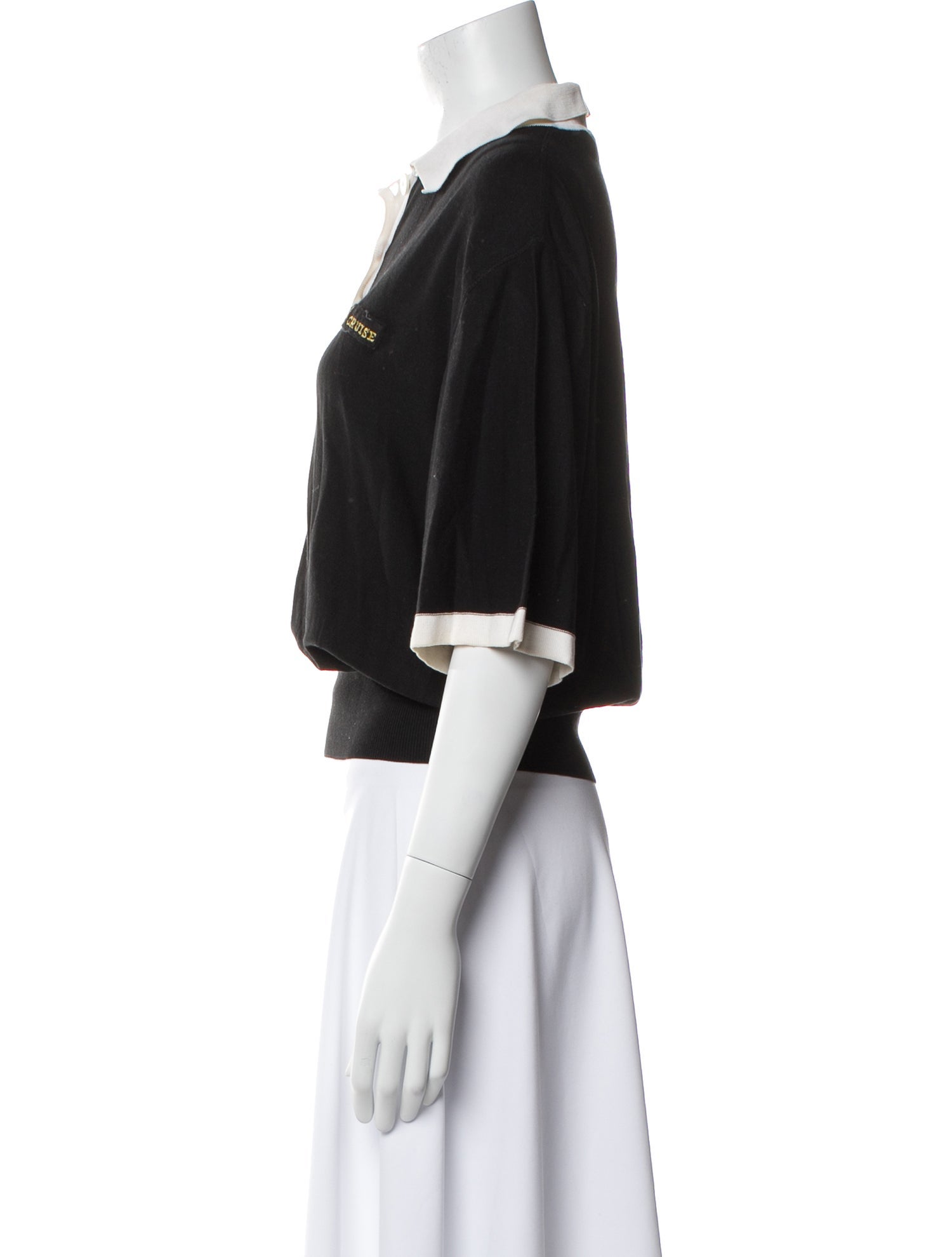 Sonia Rykiel V-Neck Short Sleeve Polo