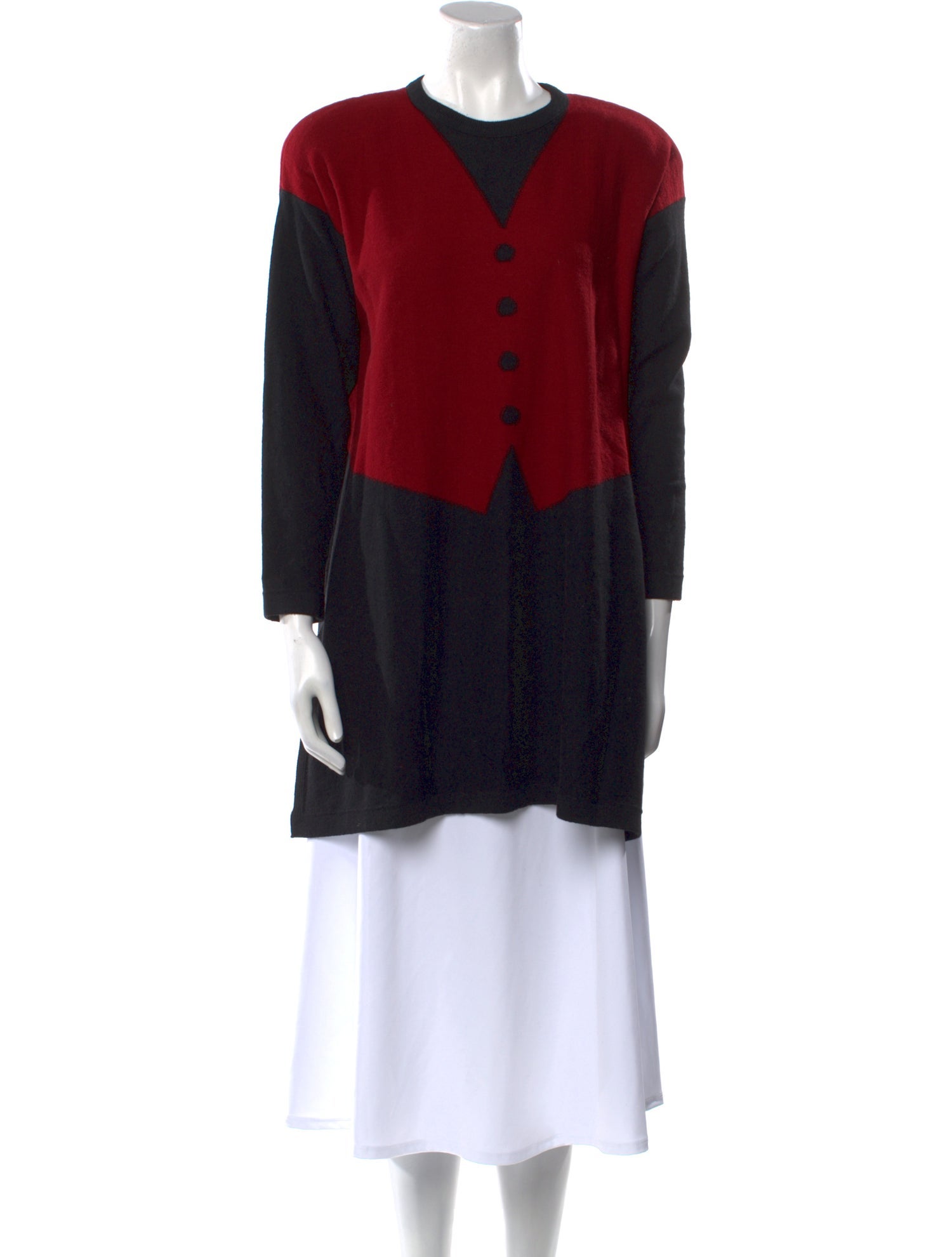 Sonia Rykiel Wool Colorblock Pattern Sweater