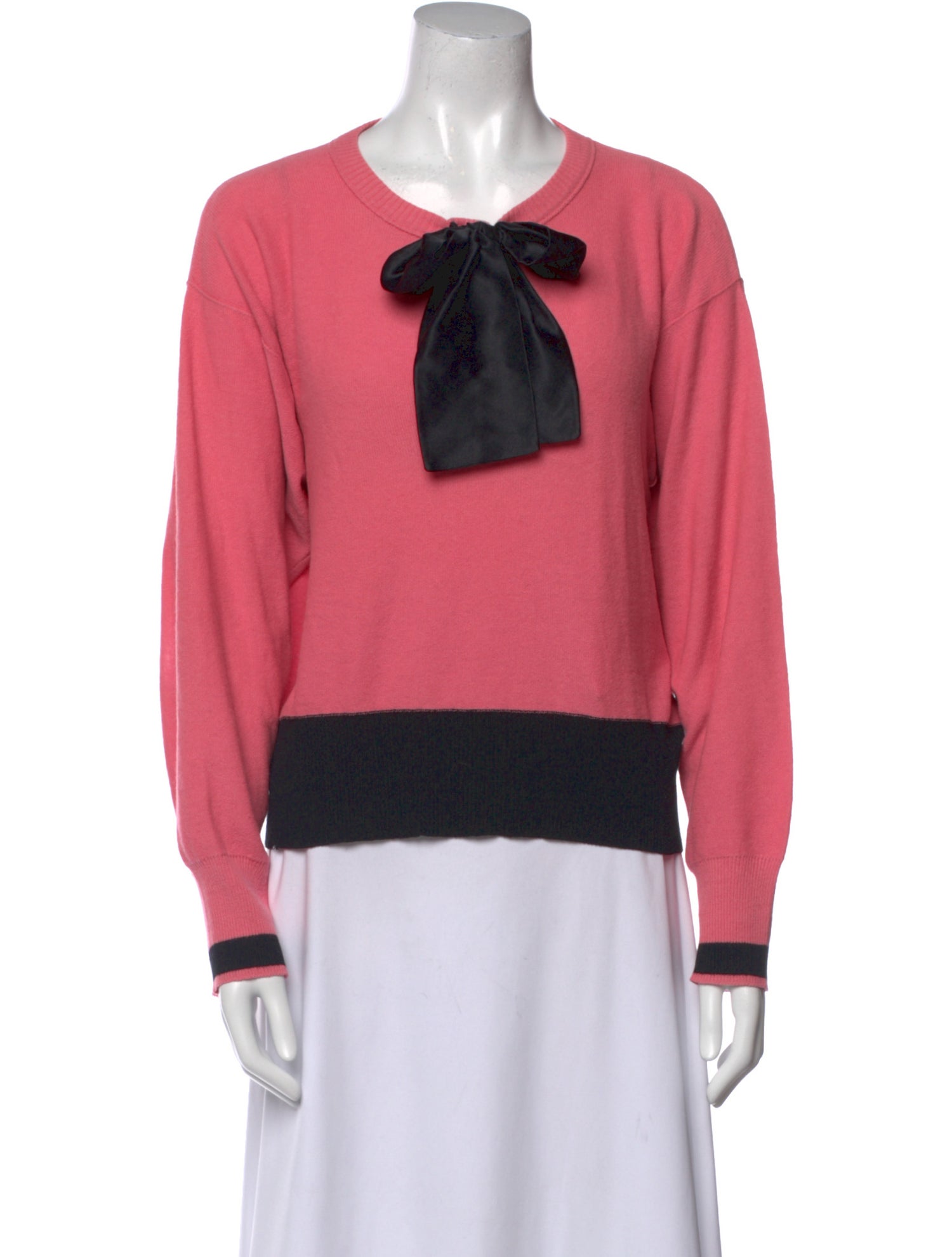 Sonia Rykiel Silk Colorblock Pattern Sweater
