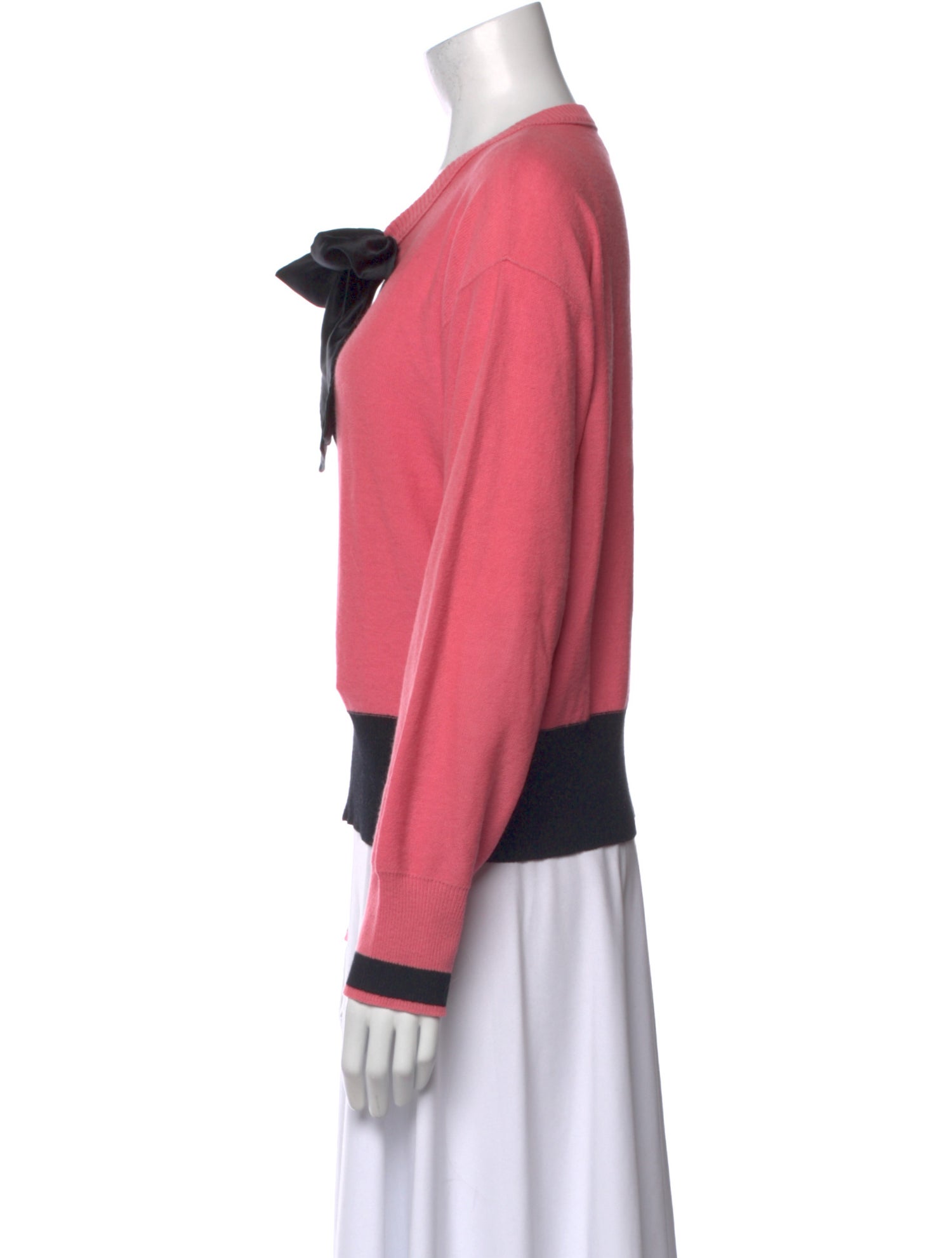 Sonia Rykiel Silk Colorblock Pattern Sweater