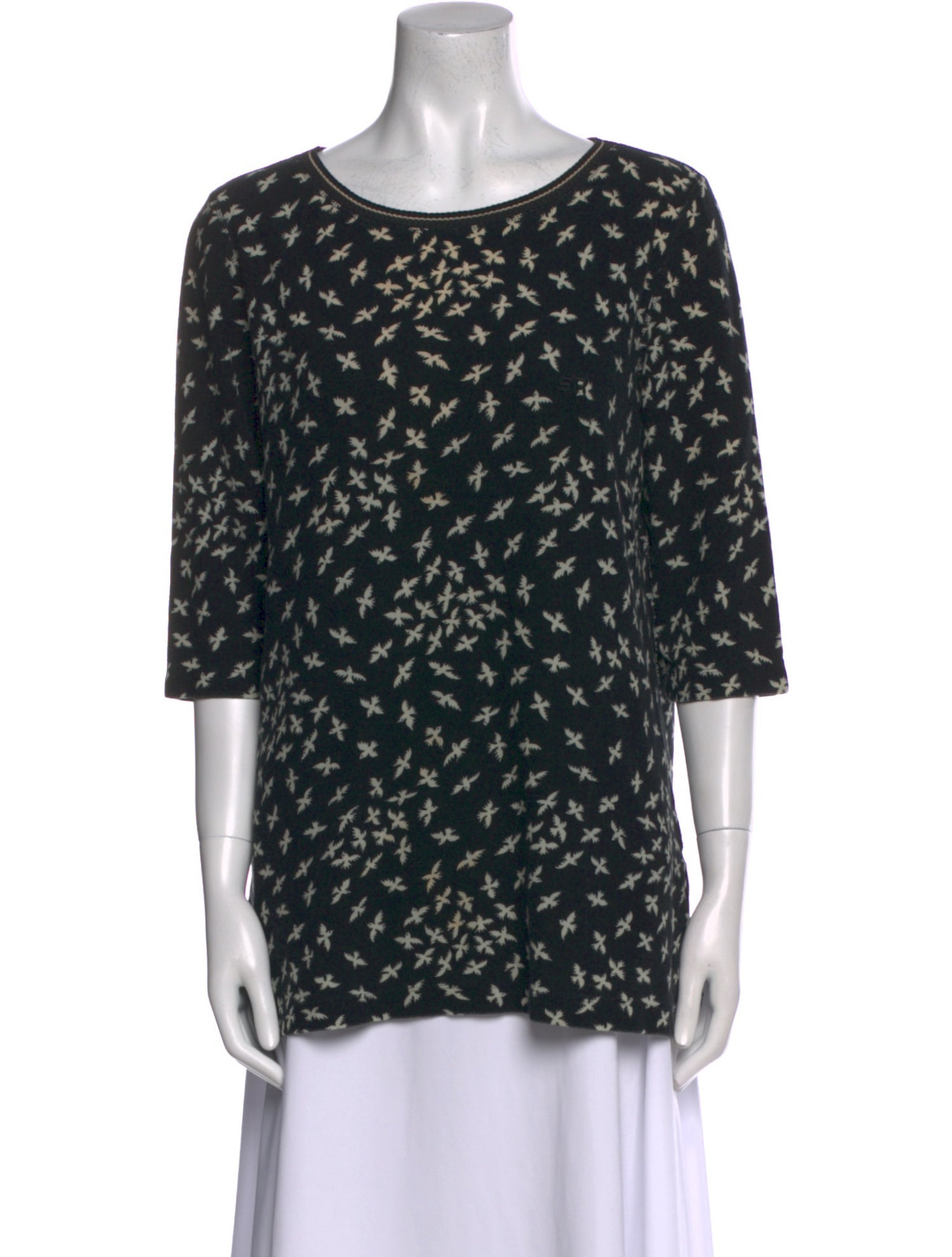 Sonia Rykiel Printed Scoop Neck Sweater