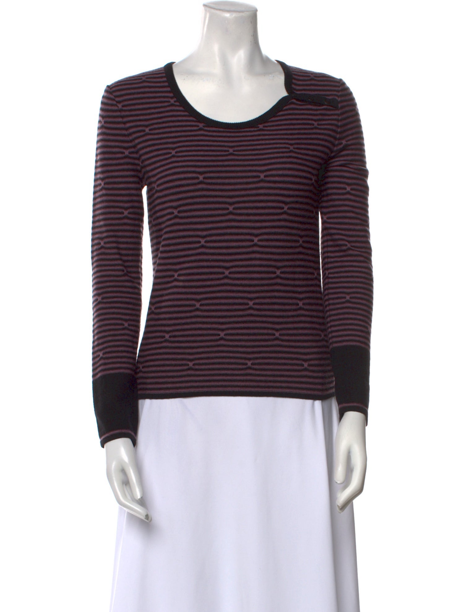 Sonia Rykiel Striped Scoop Neck Sweater