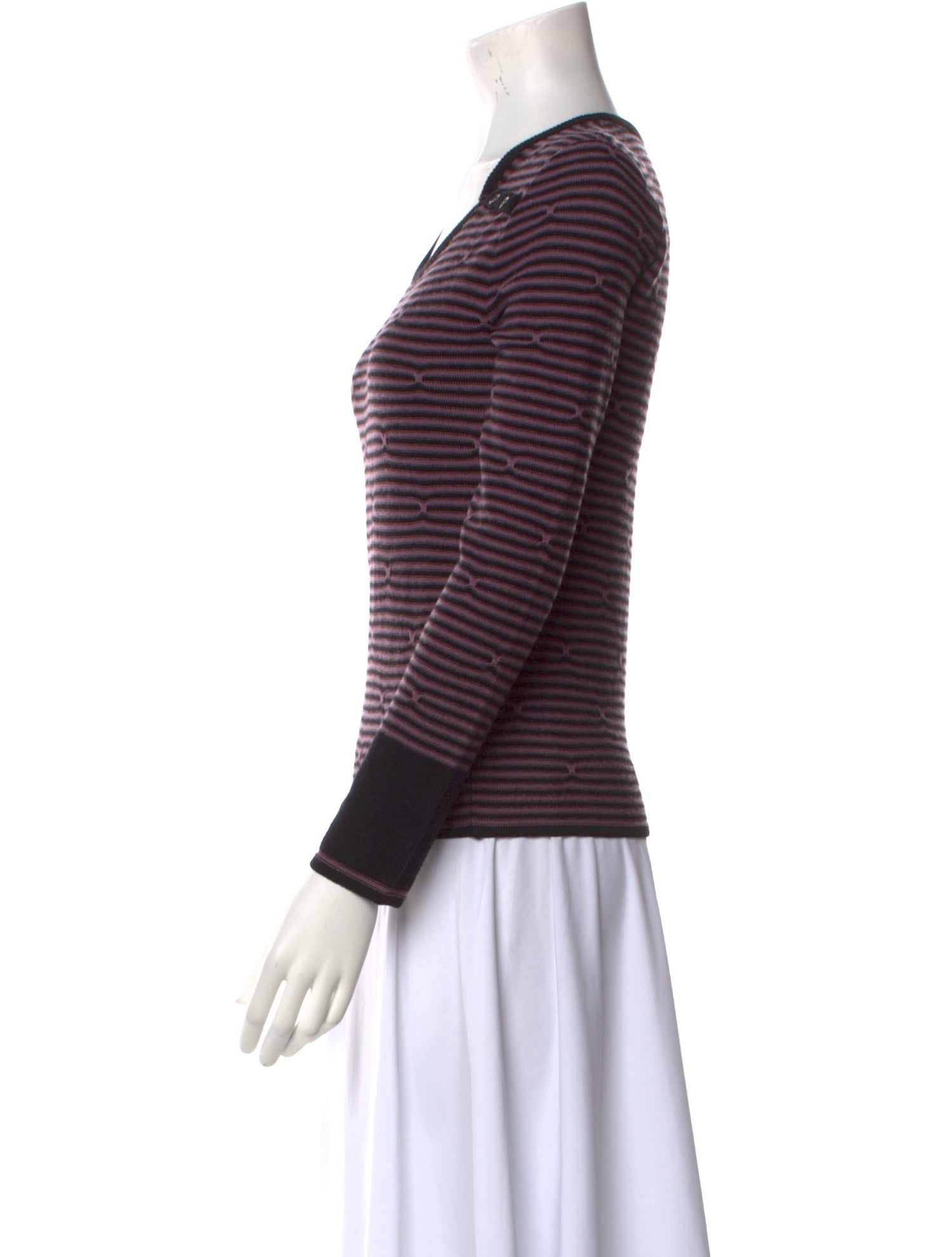 Sonia Rykiel Striped Scoop Neck Sweater