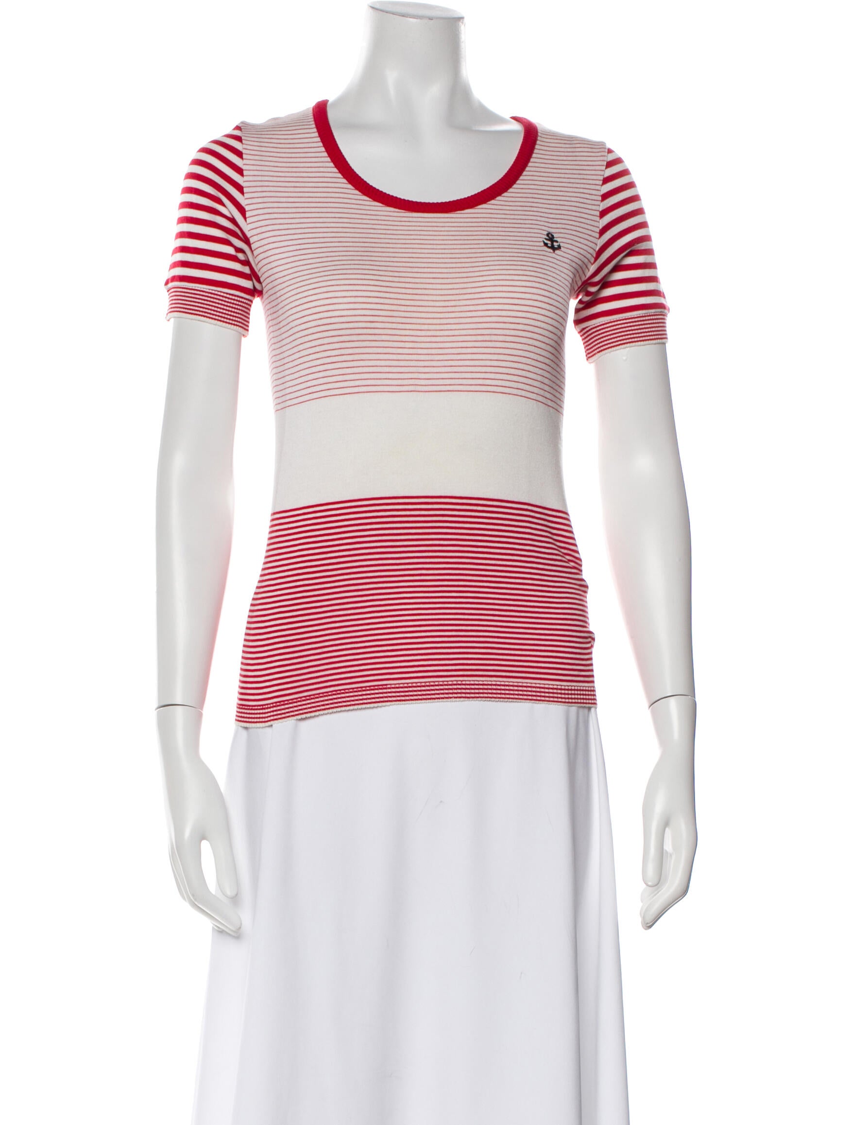 Sonia Rykiel Striped Scoop Neck T-Shirt