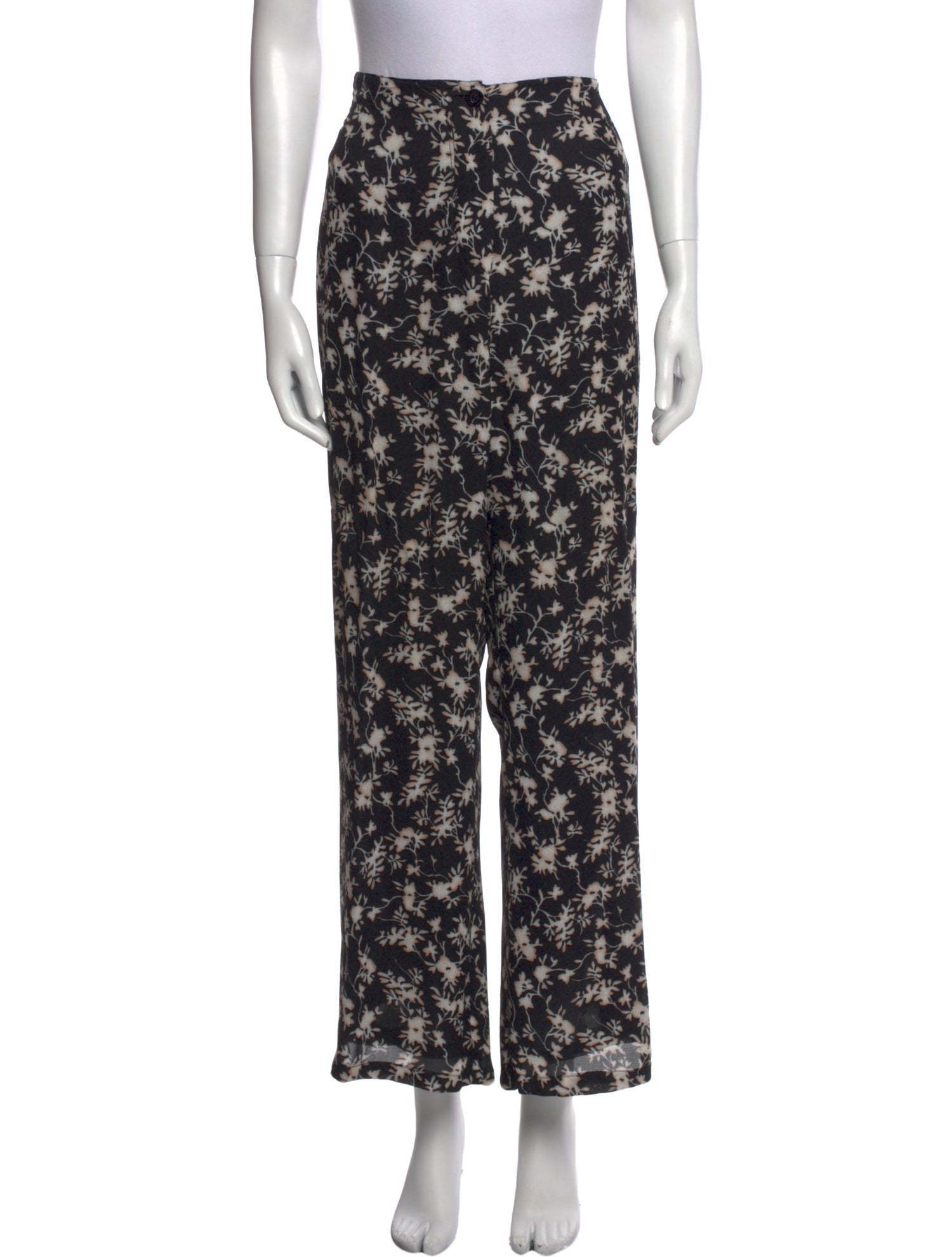 Sonia Rykiel Floral Print Wide Leg Pants