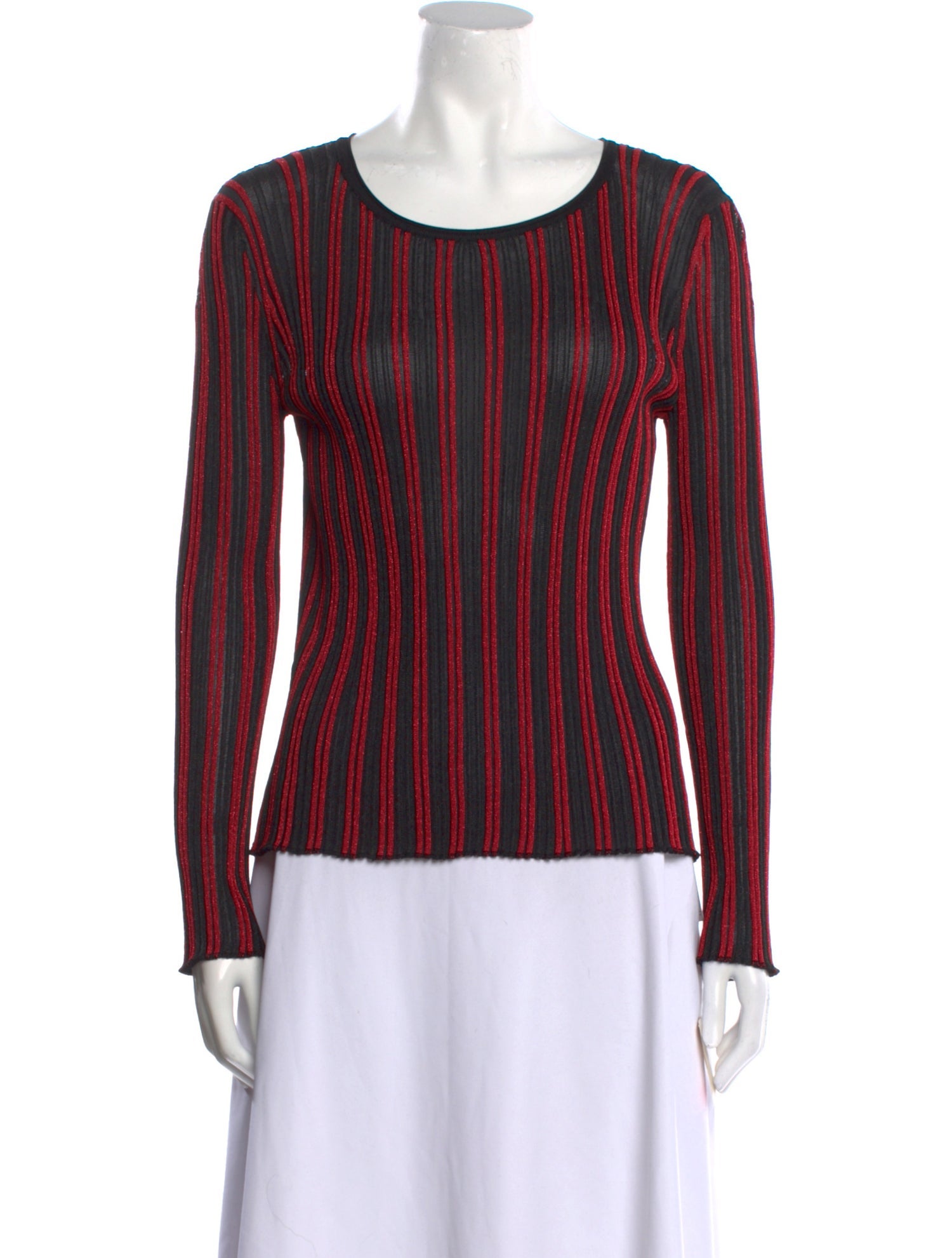 Sonia Rykiel Striped Scoop Neck Blouse w/ Tags