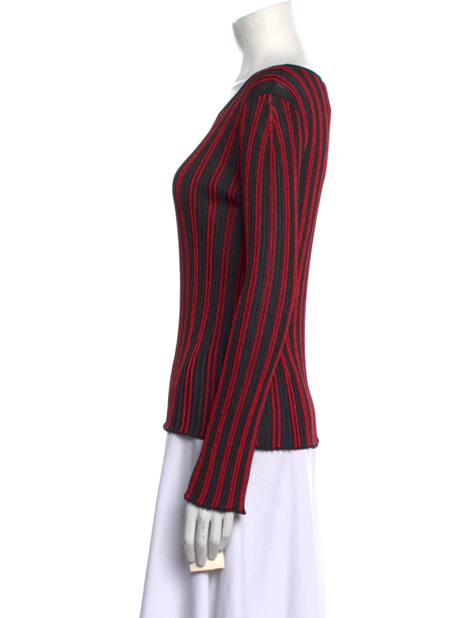 Sonia Rykiel Striped Scoop Neck Blouse w/ Tags