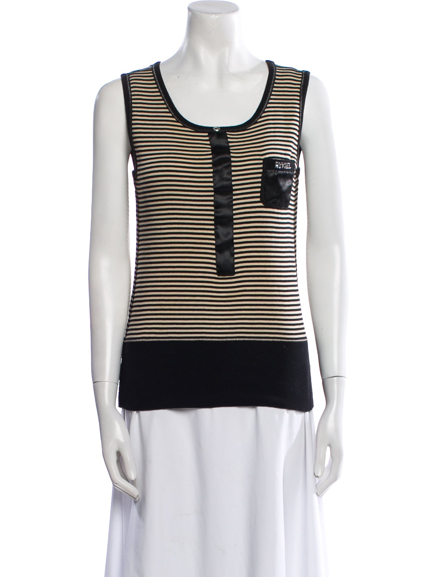 Sonia Rykiel Striped Scoop Neck Top