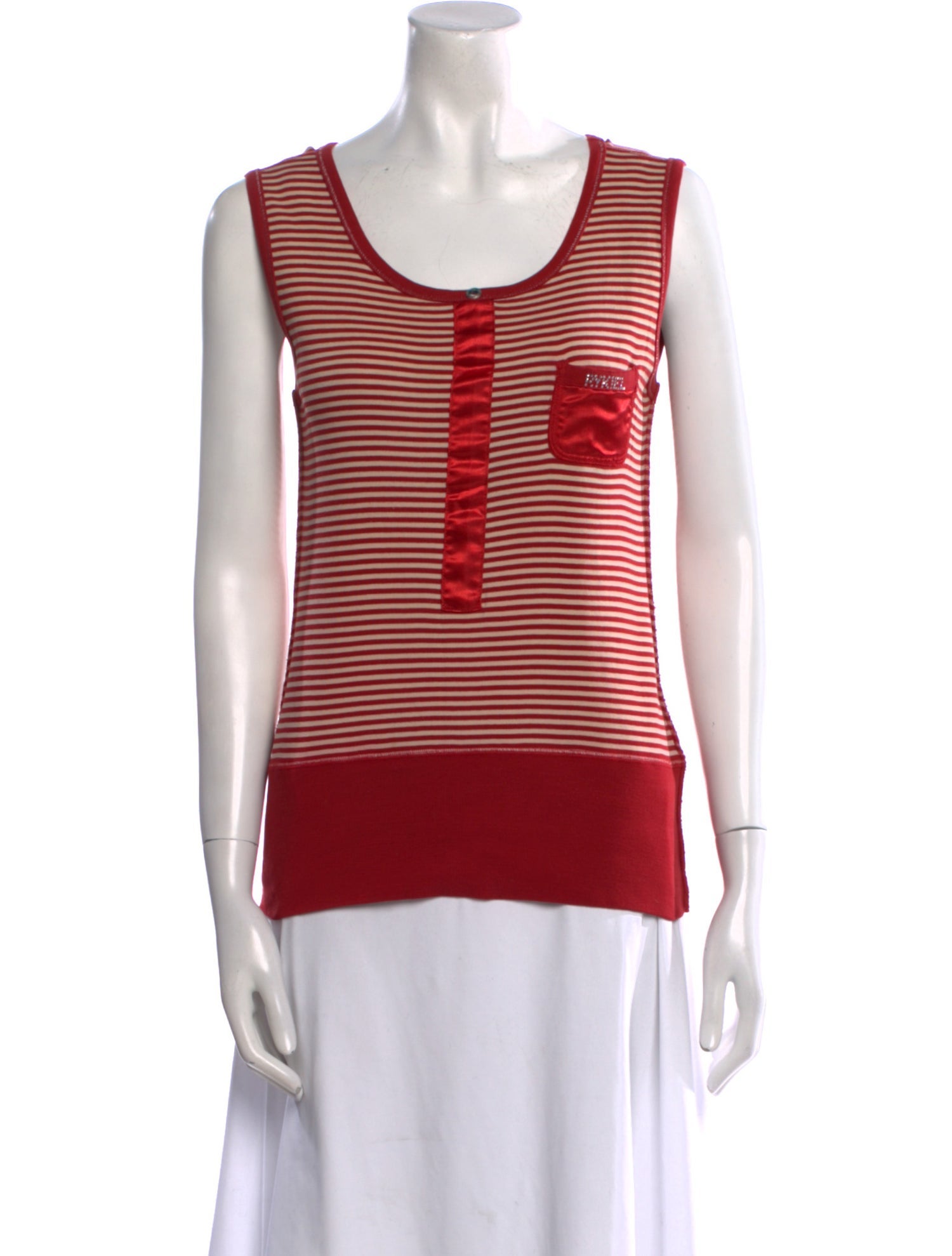 Sonia Rykiel Striped Scoop Neck Top