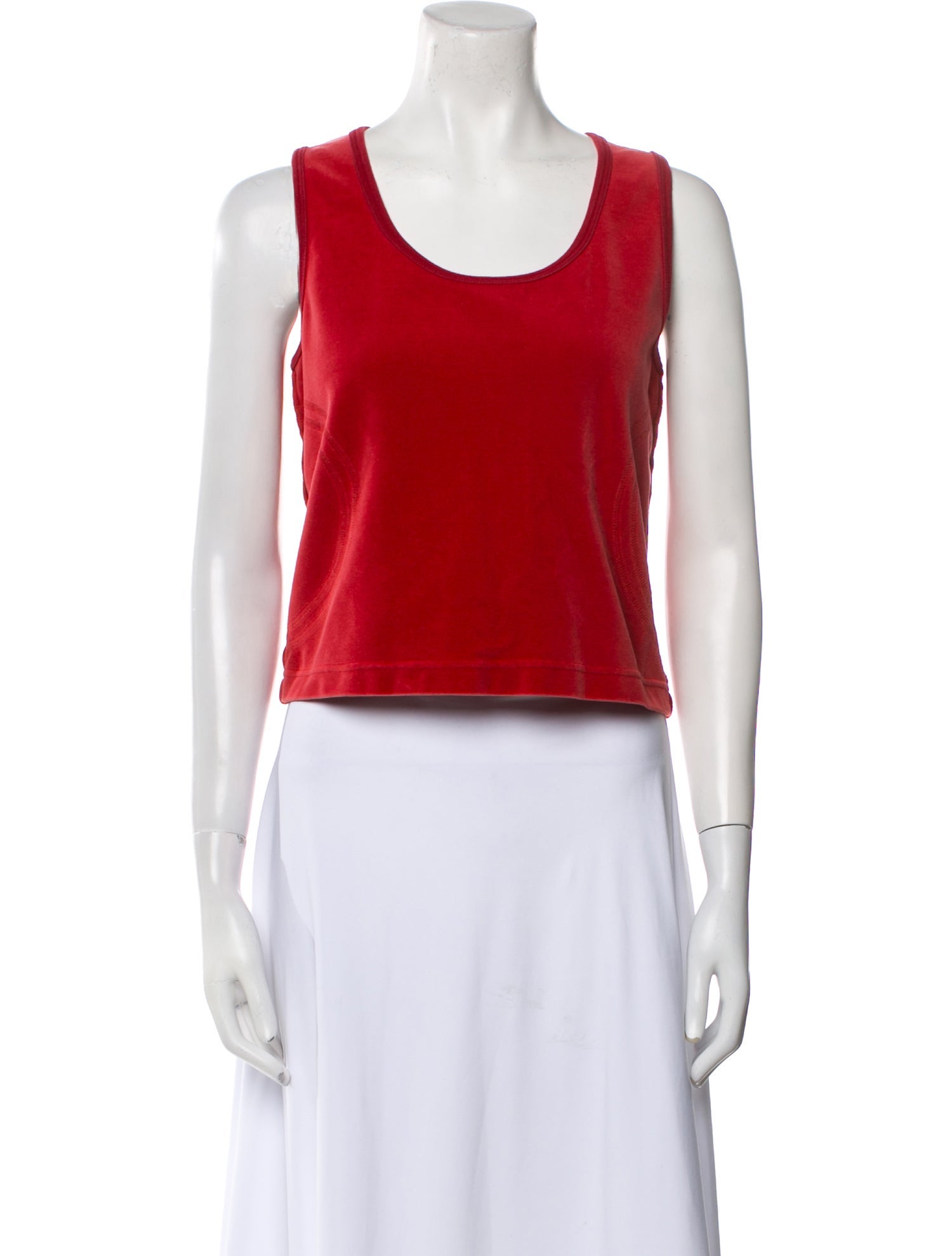 Sonia Rykiel Scoop Neck Sleeveless Crop Top
