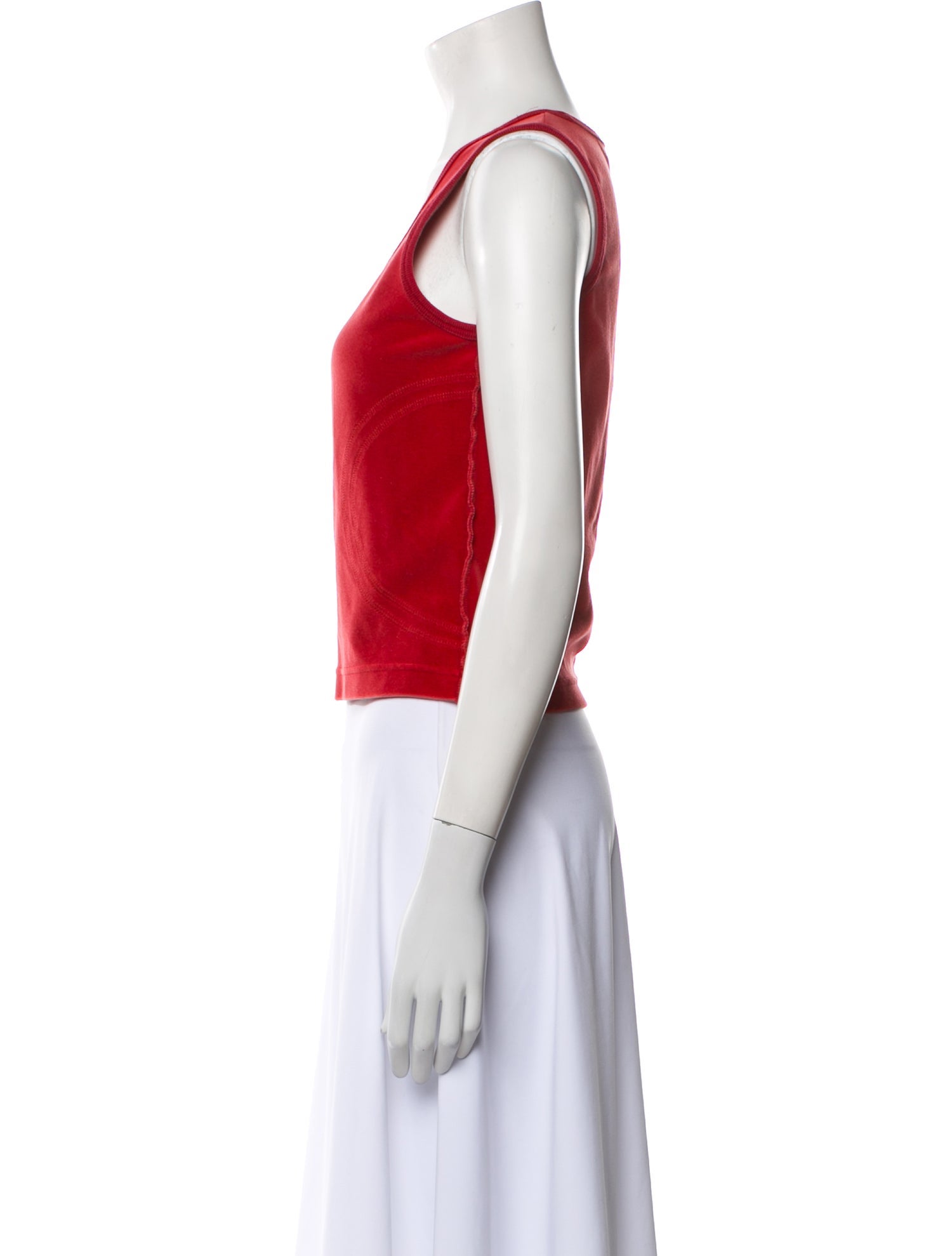 Sonia Rykiel Scoop Neck Sleeveless Crop Top