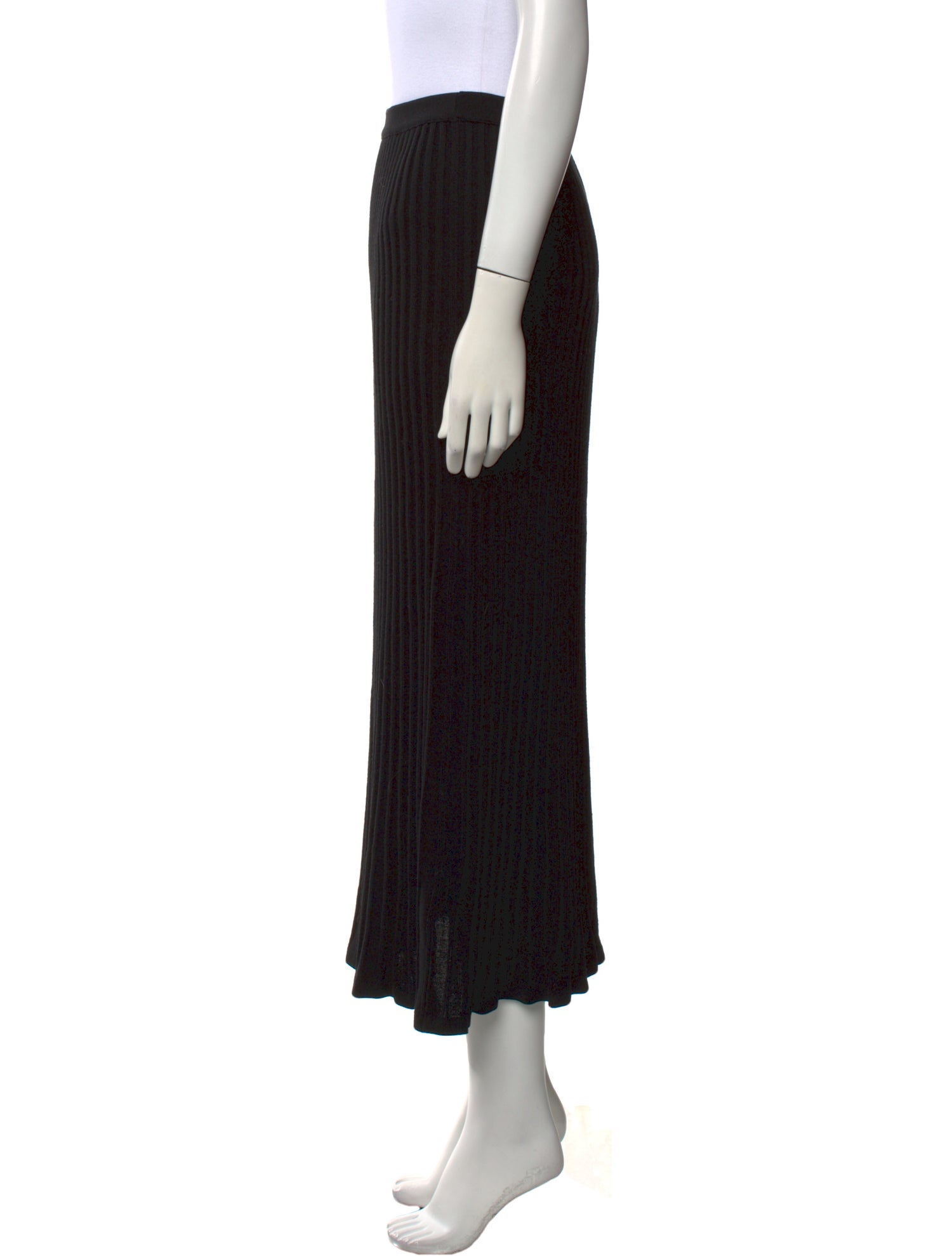 Sonia Rykiel Pleated Accents Midi Length Skirt