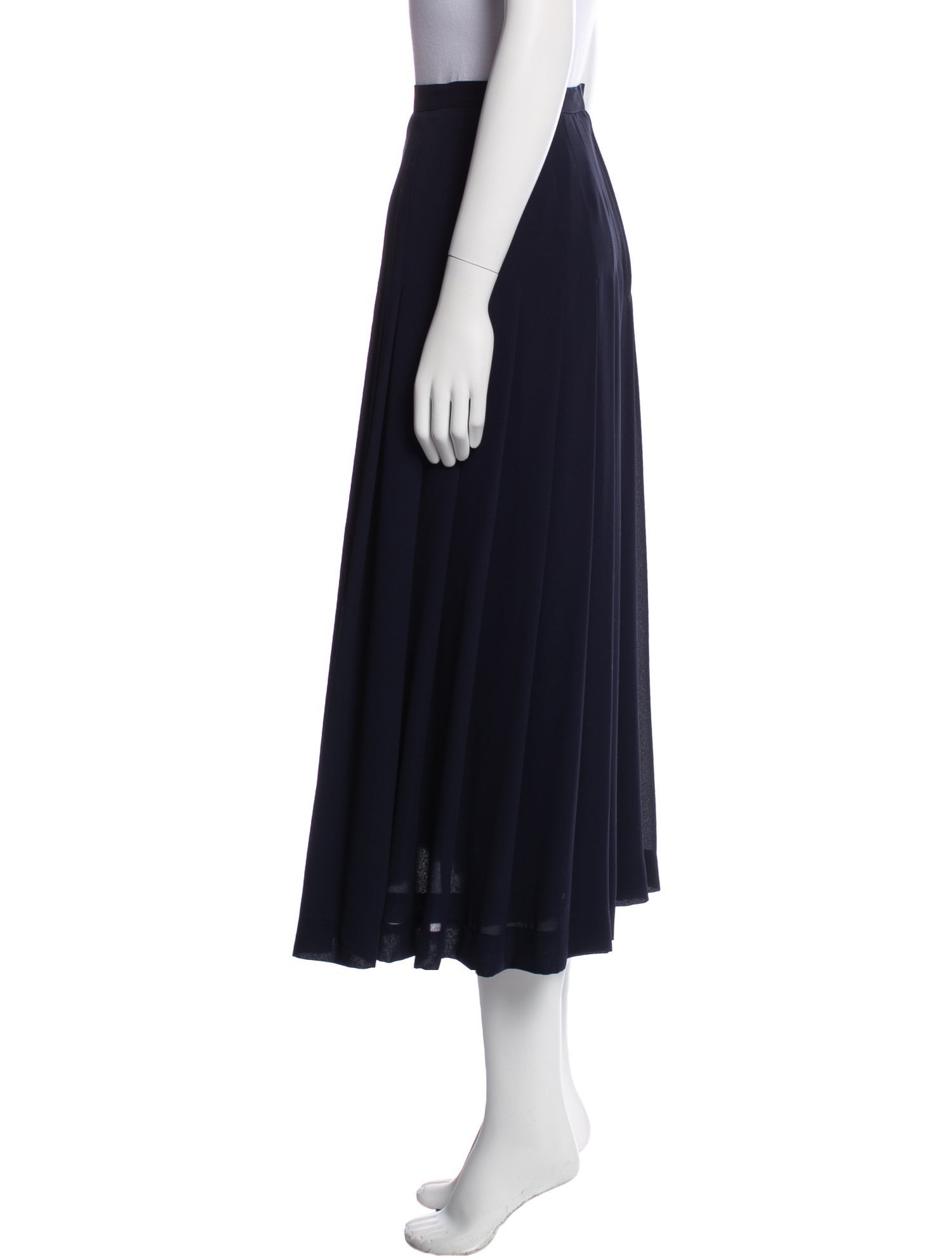 Sonia Rykiel Pleated Accents Midi Length Skirt