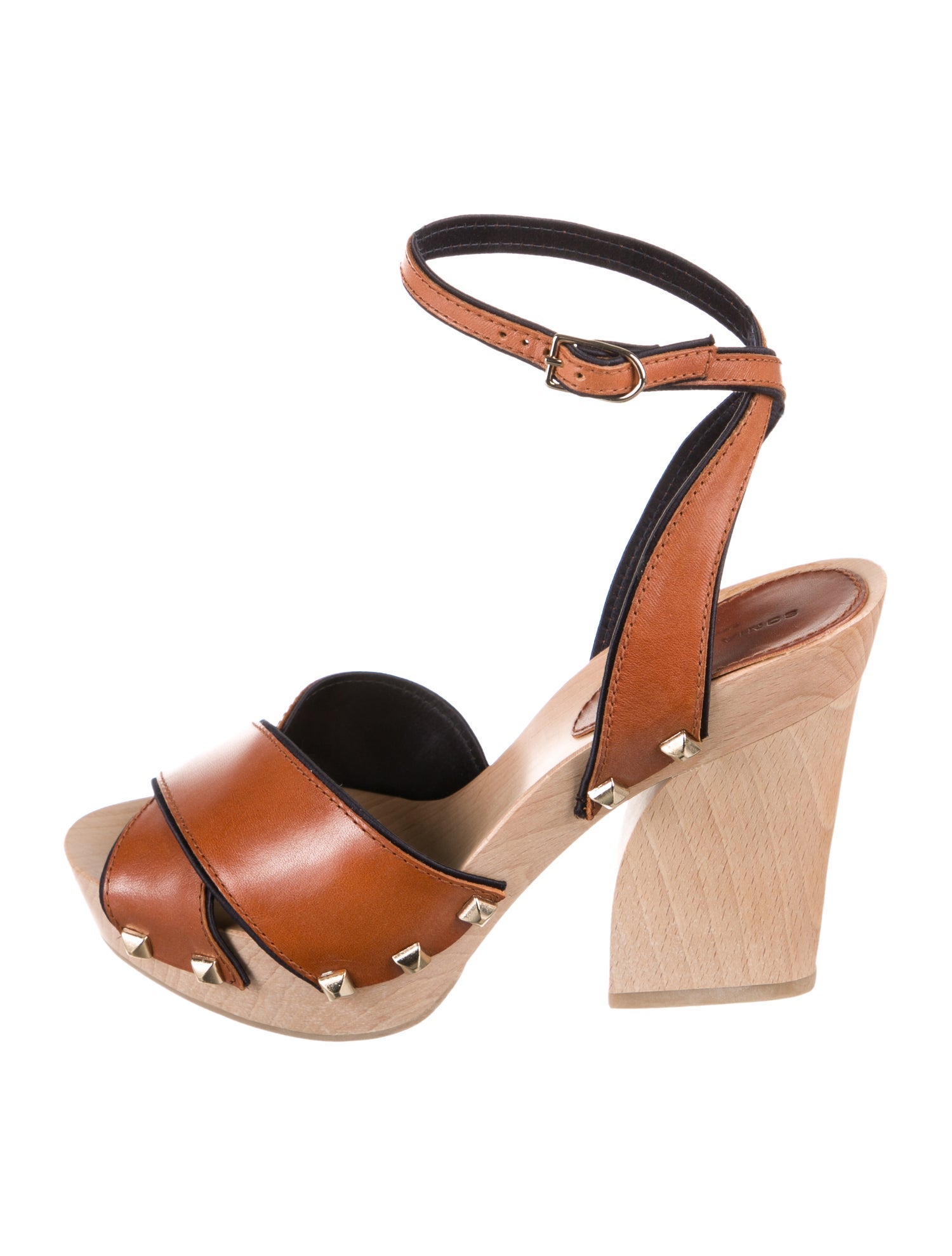 Sonia Rykiel Leather Animal Print Sandals