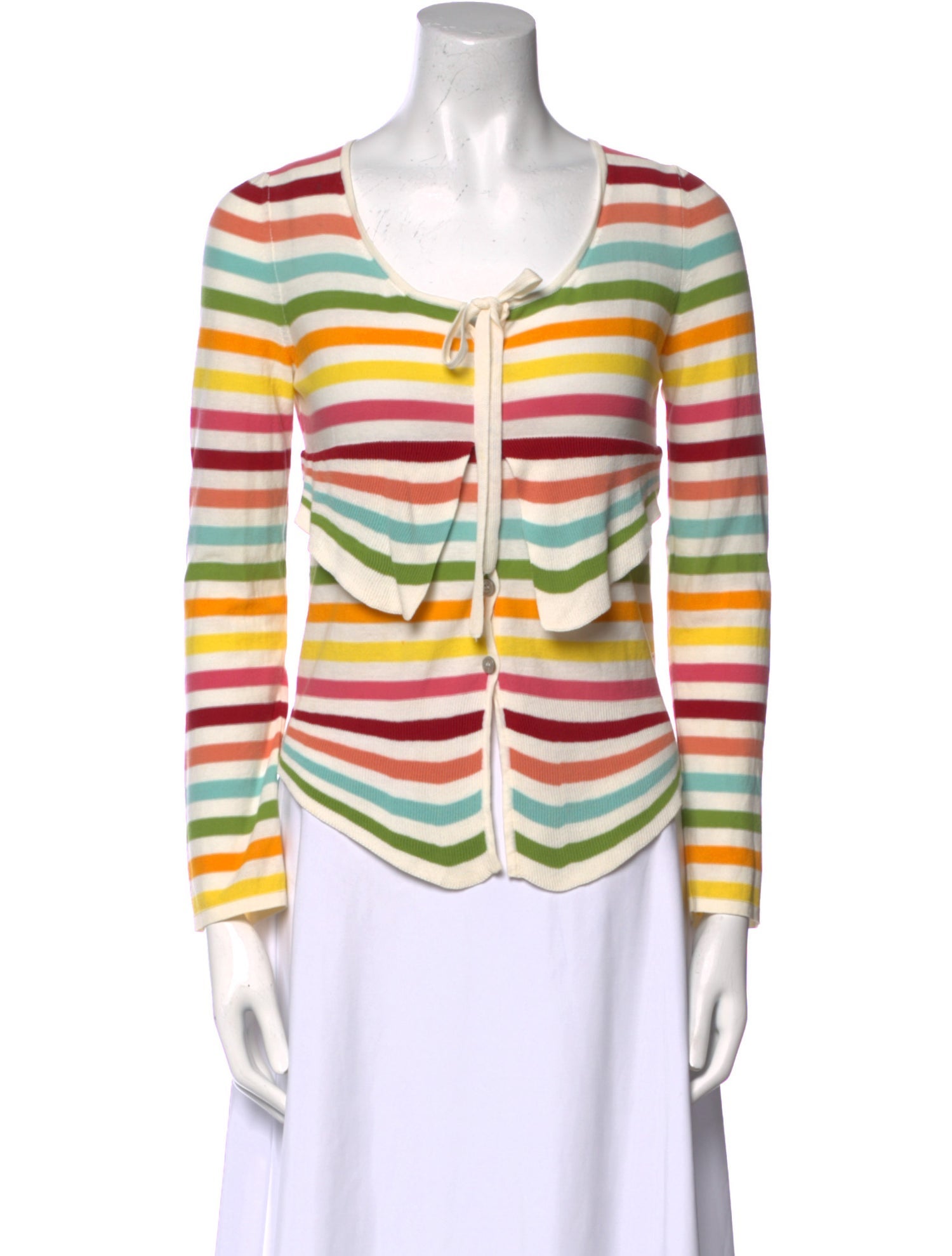 Sonia Rykiel Striped V-Neck Top