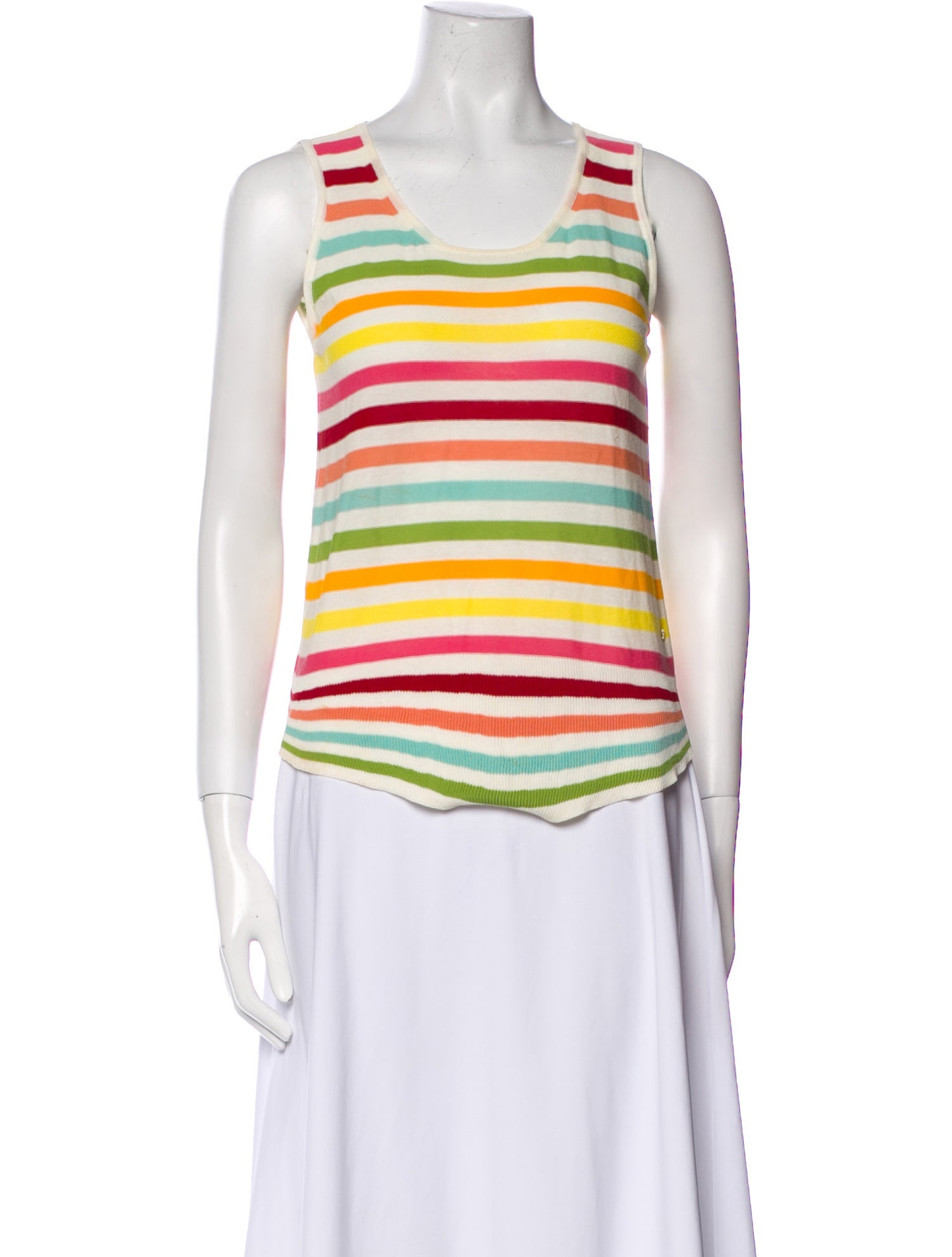 Sonia Rykiel Striped Scoop Neck Top