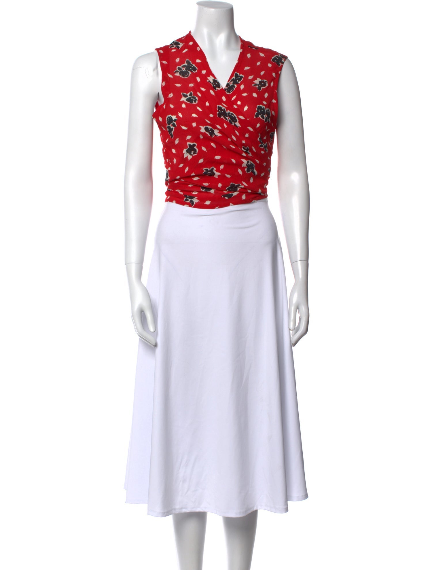 Sonia Rykiel Printed V-Neck Crop Top