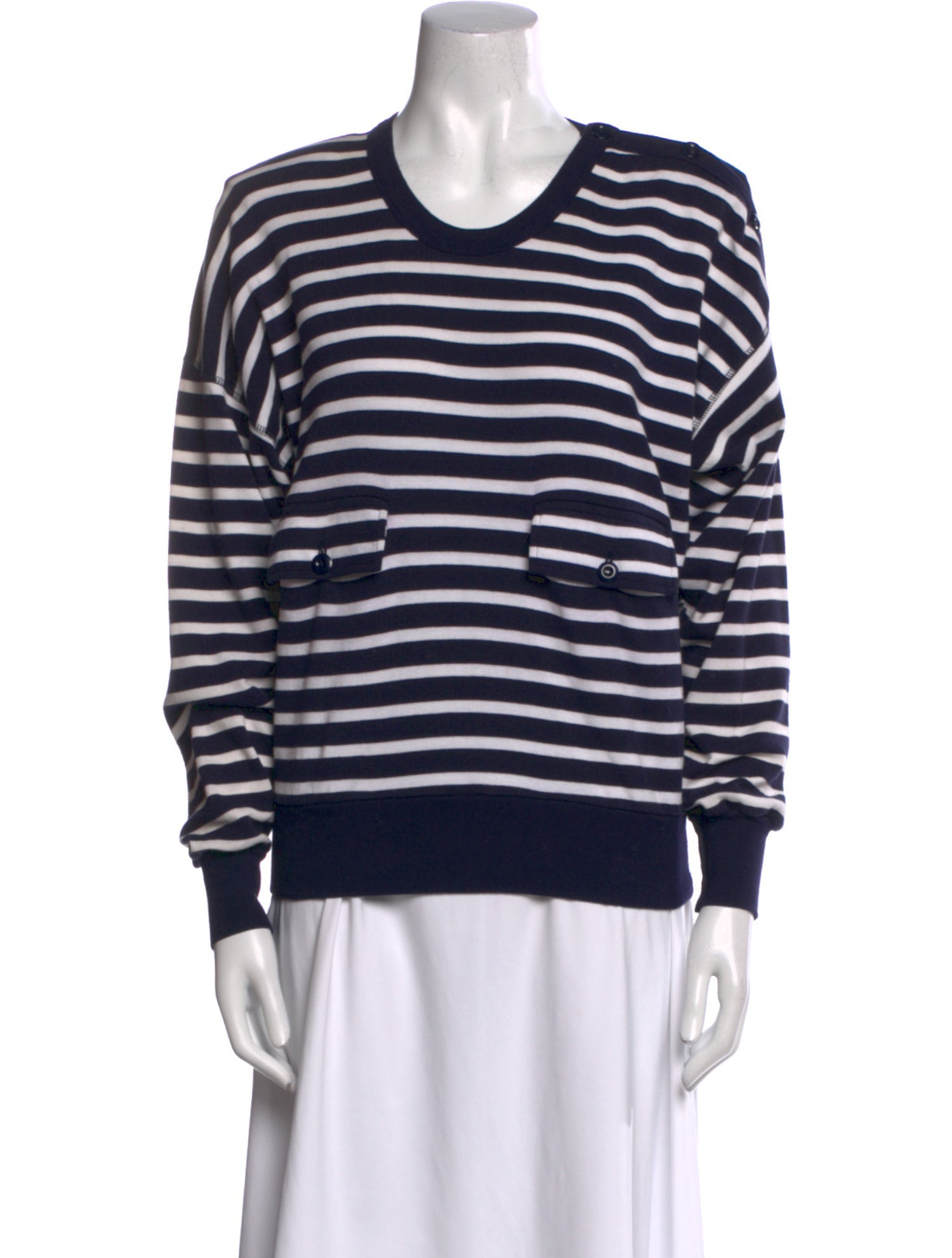 Sonia Rykiel Striped Scoop Neck Sweatshirt