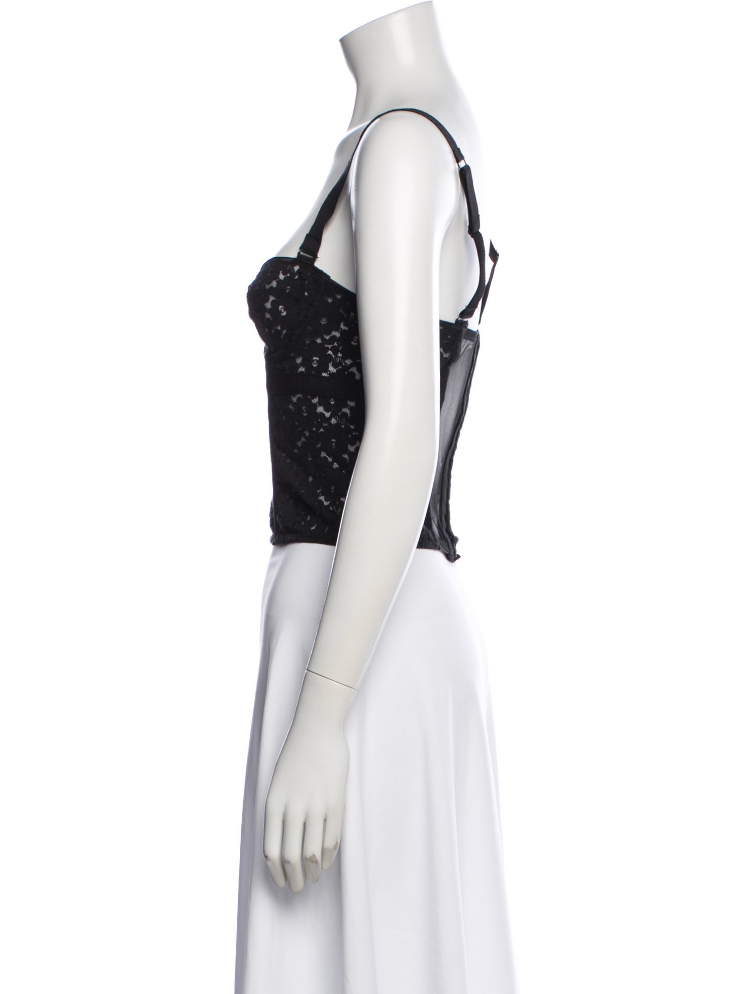 Sonia Rykiel Lace Pattern Square Neckline Top