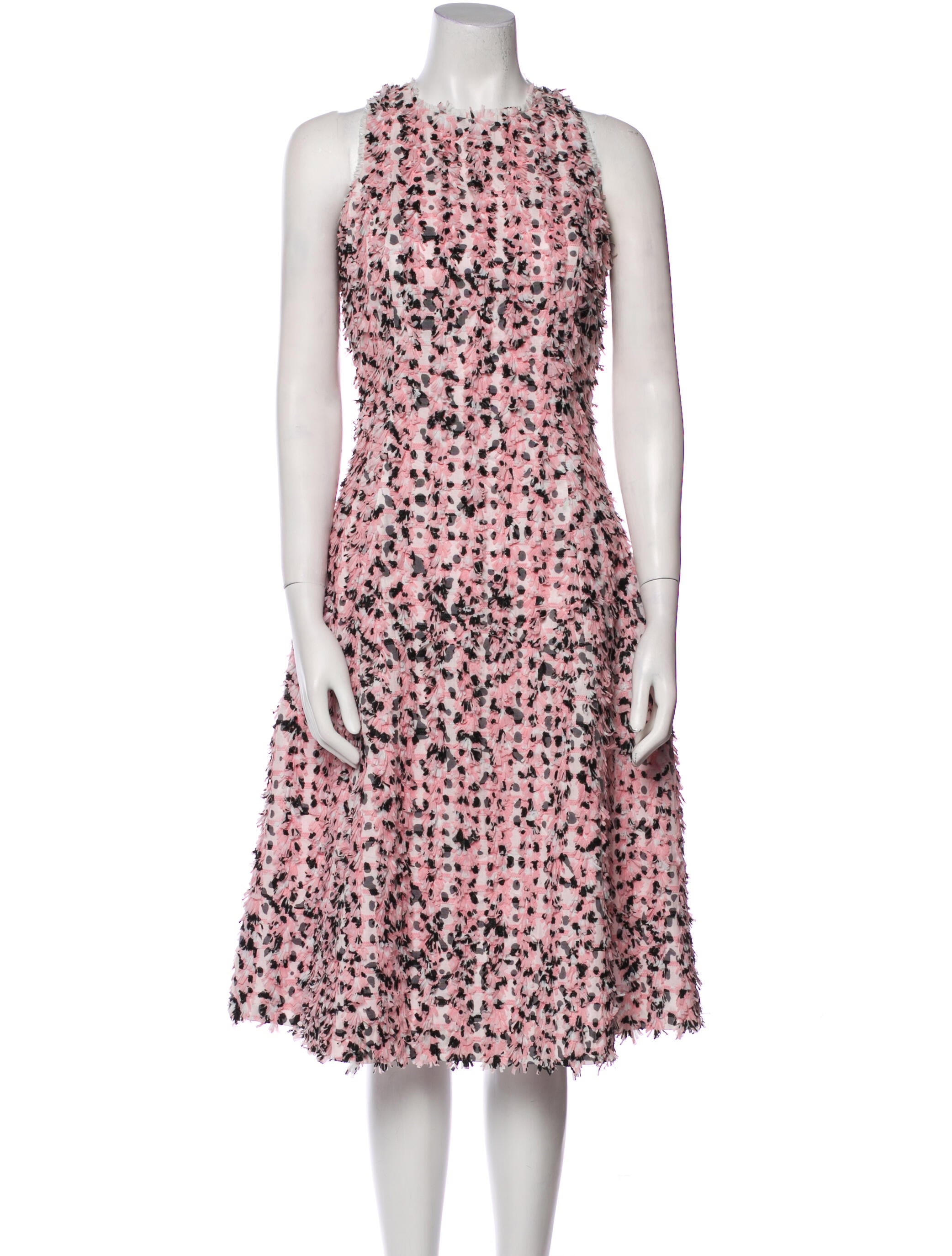 SOONIL Silk Midi Length Dress