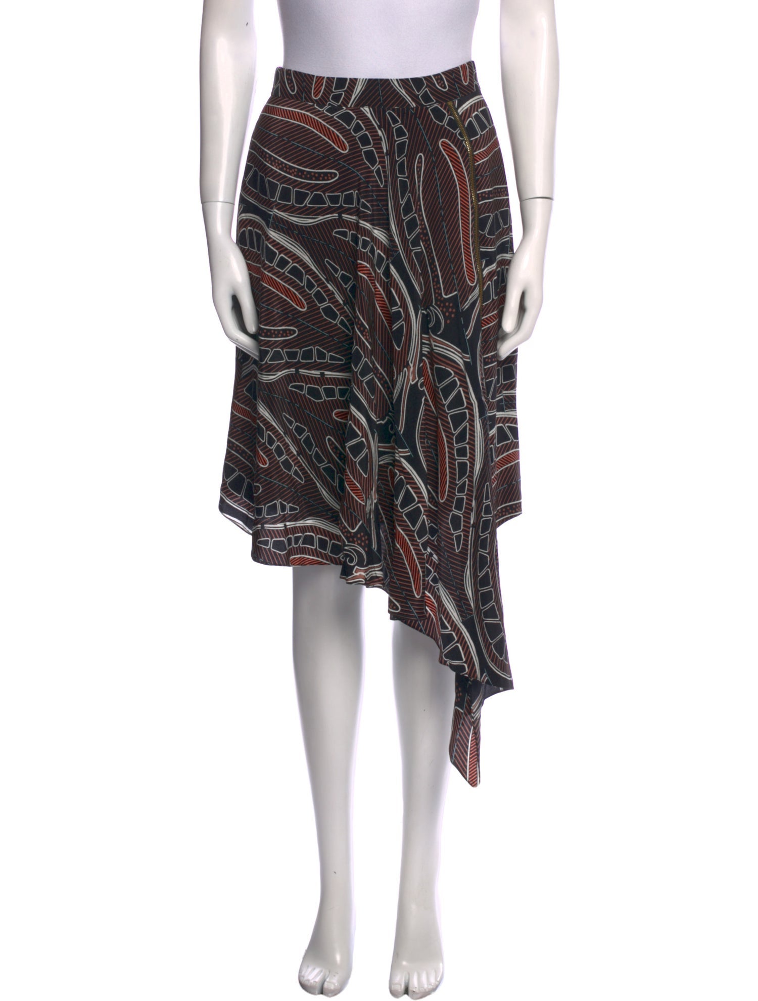 Sophie Theallet Silk Midi Length Skirt