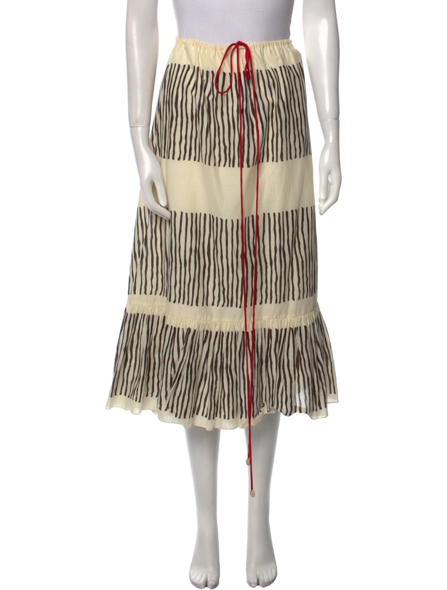 Sophie Theallet Striped Midi Length Skirt