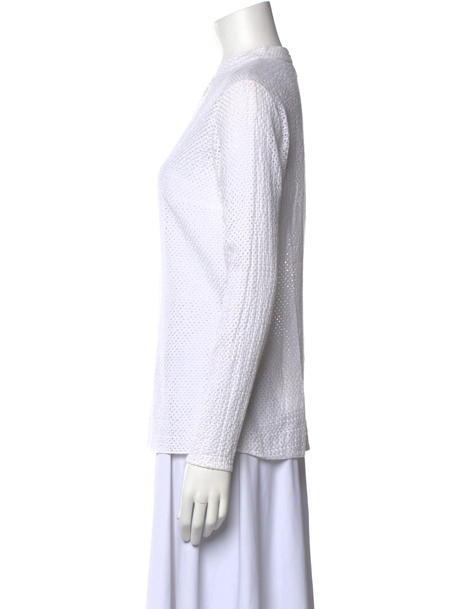 Sophie Theallet Mock Neck Long Sleeve Top