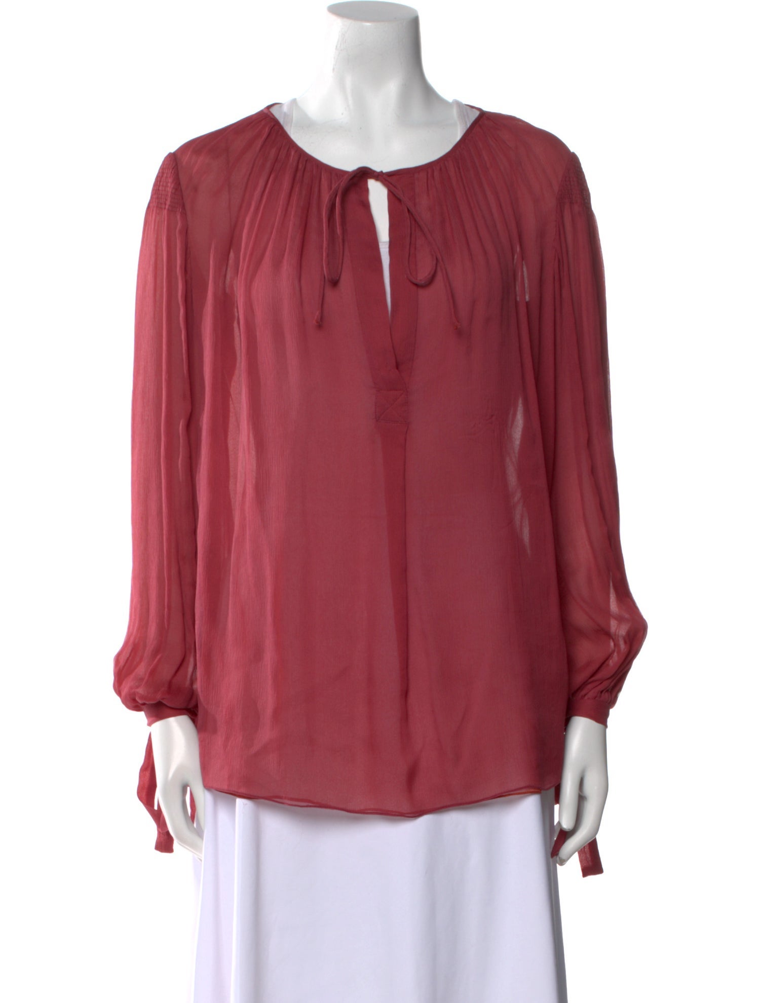 Sophie Theallet Tie Neck Long Sleeve Blouse