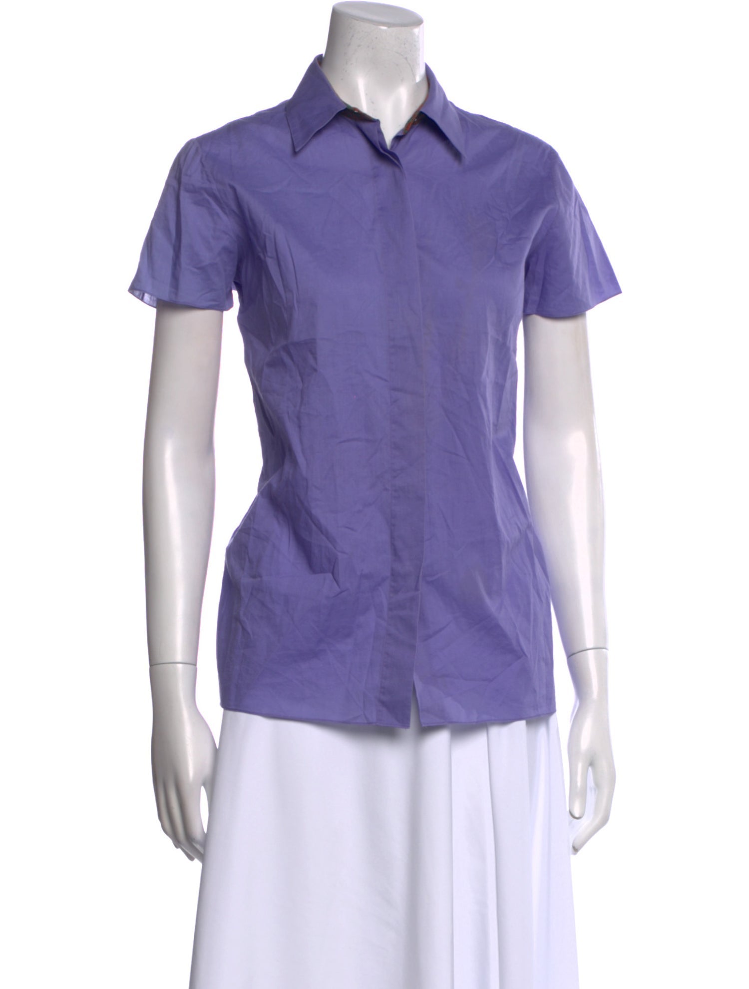 Sophie Theallet Short Sleeve Button-Up Top