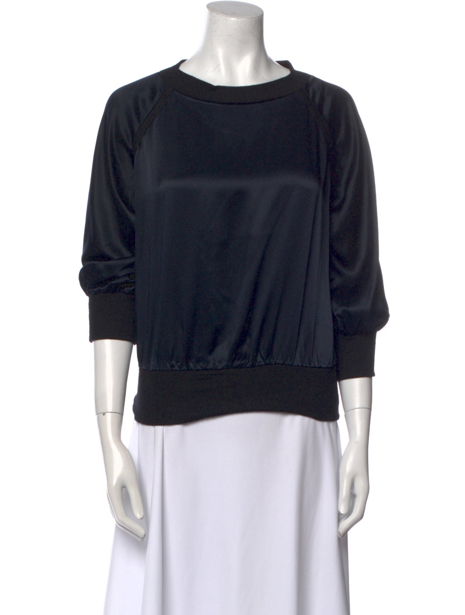 Sophie Theallet Silk Bateau Neckline Sweatshirt