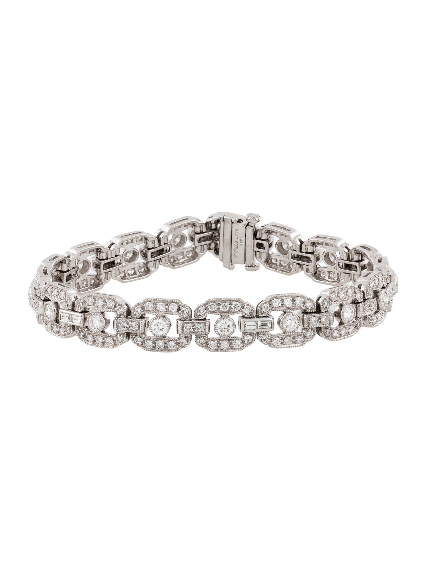 Sophia D. Collection Platinum 4.07CTW Diamond Tennis Bracelet