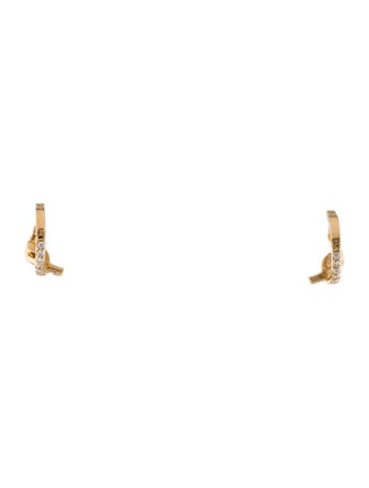 Sophie Zamel 18K Diamond Miniature Twist Huggie Earrings