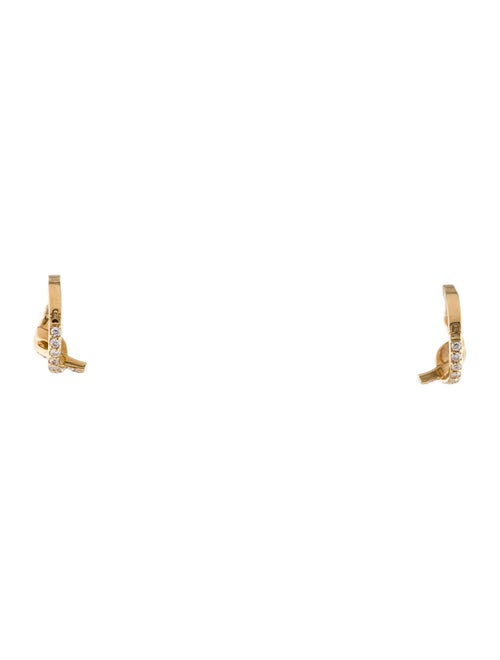 Sophie Zamel 18K Diamond Miniature Twist Huggie Earrings