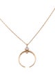 Sophie Ratner 14K Diamond Crescent Pendant Necklace