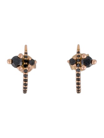 Sophie Ratner 14K Diamond Hooked Stud Earrings