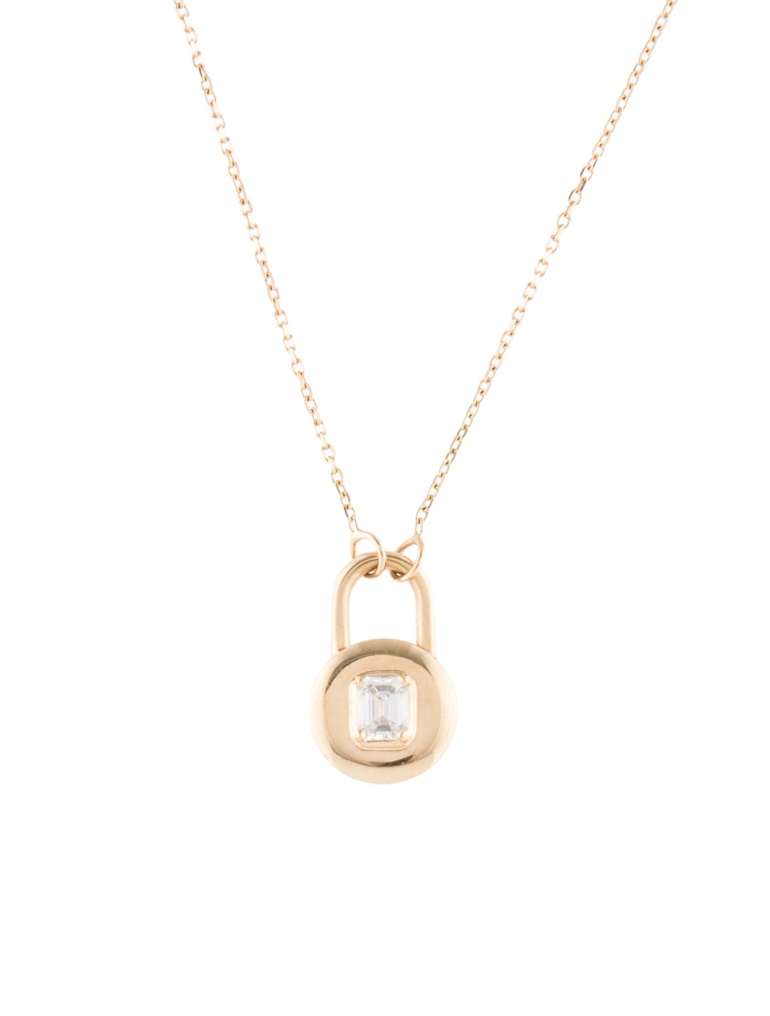 Sophie Ratner 14K Lab-Grown Diamond Love Padlock Pendant Necklace