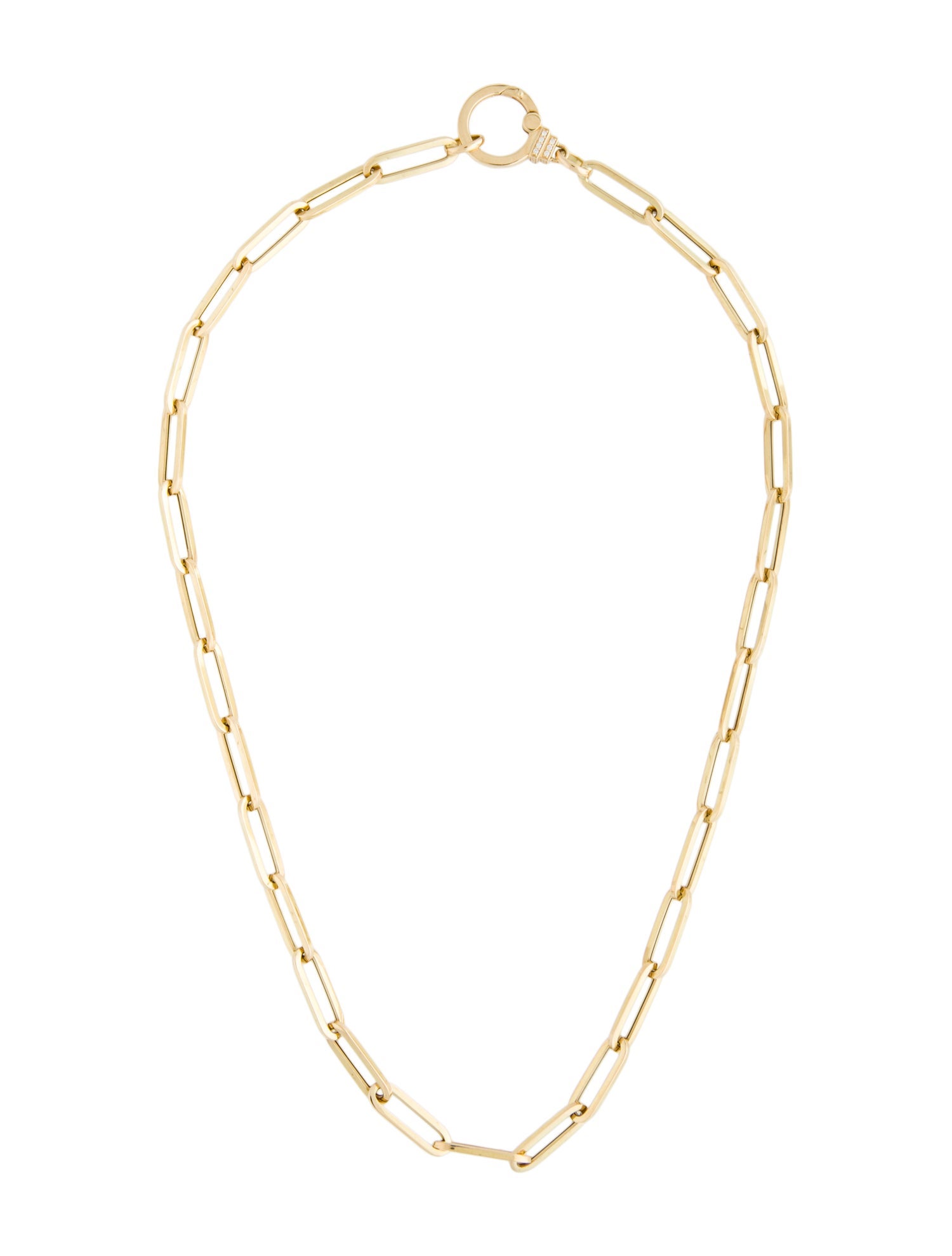 Sorellina 18K Diamond Paperclip Chain Necklace