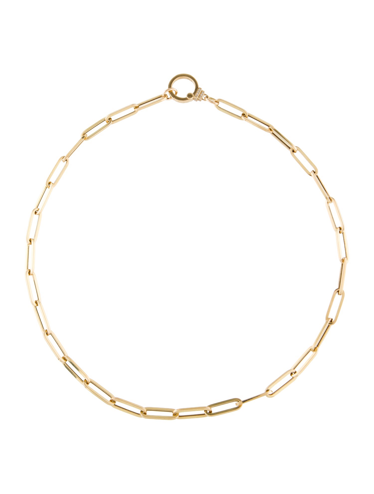 Sorellina 18K Diamond Paperclip Chain Necklace