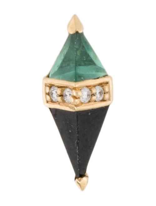 Sorellina 18K Synthetic Quartz, Onyx & Diamond Pietra Single Stud Earring