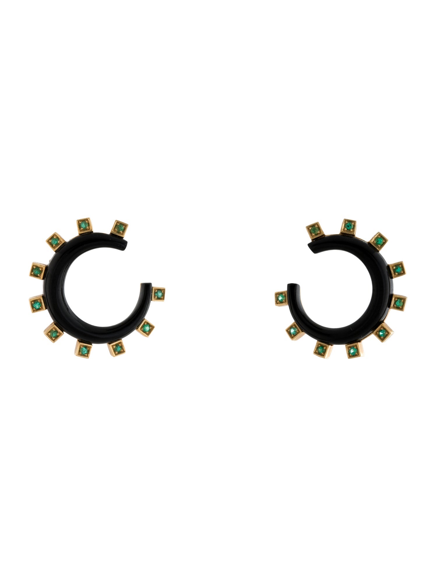 Sorellina 18K Emerald Monroe Crescent Stud Earrings