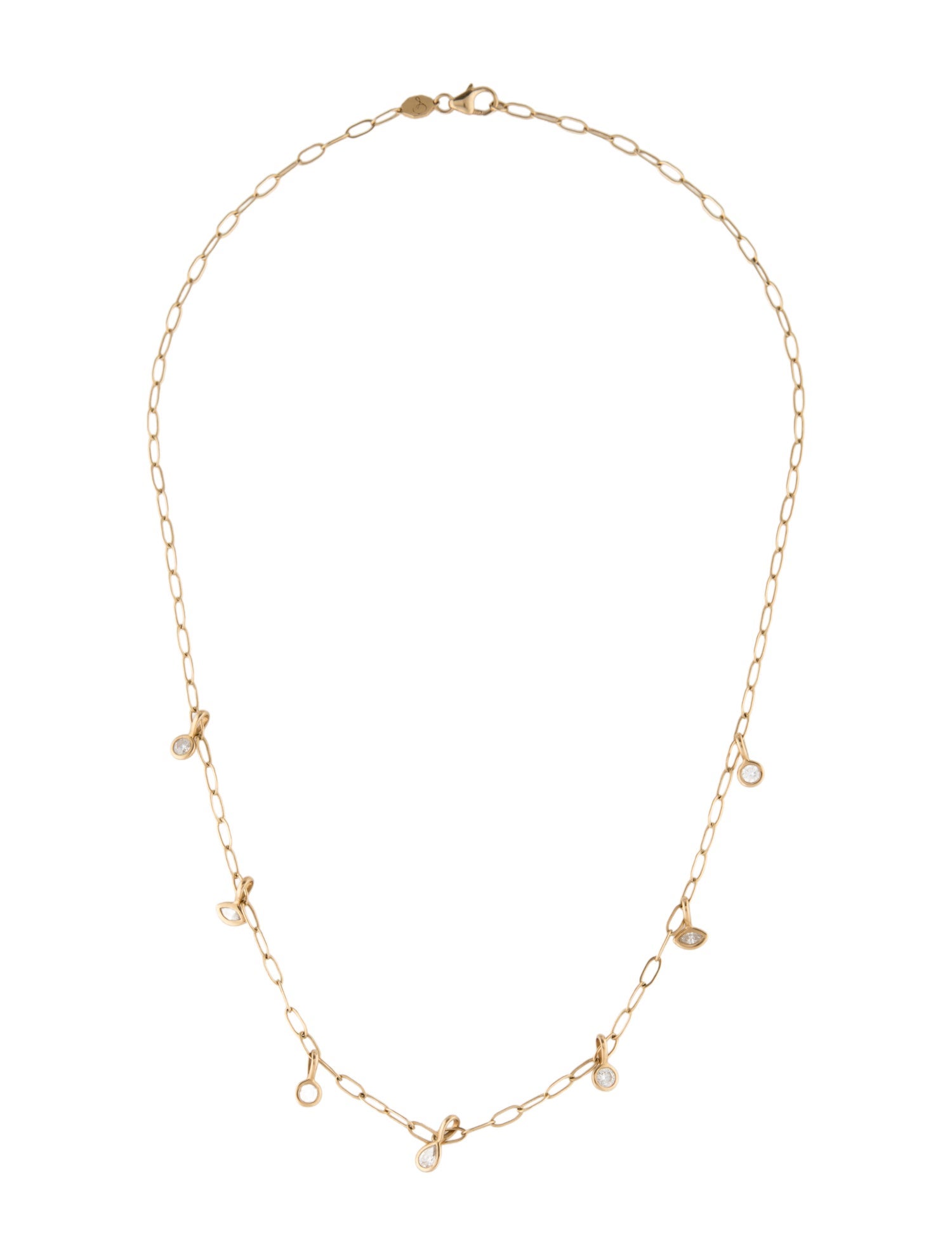 Sorellina 18K Diamond Multi-Shape Bezel Necklace