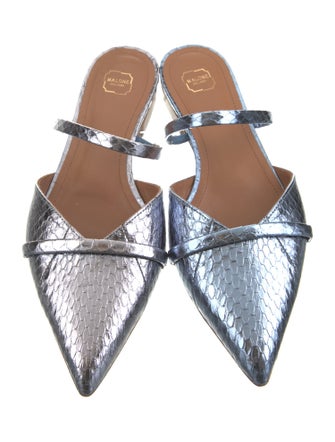 Malone Souliers Embossed Leather Slides