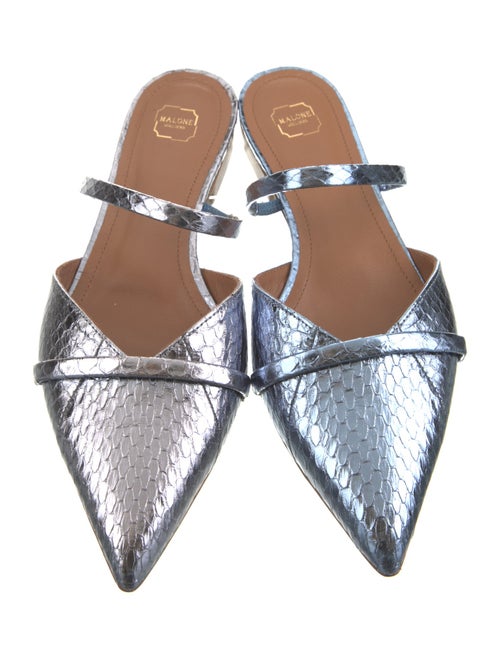 Malone Souliers Embossed Leather Slides